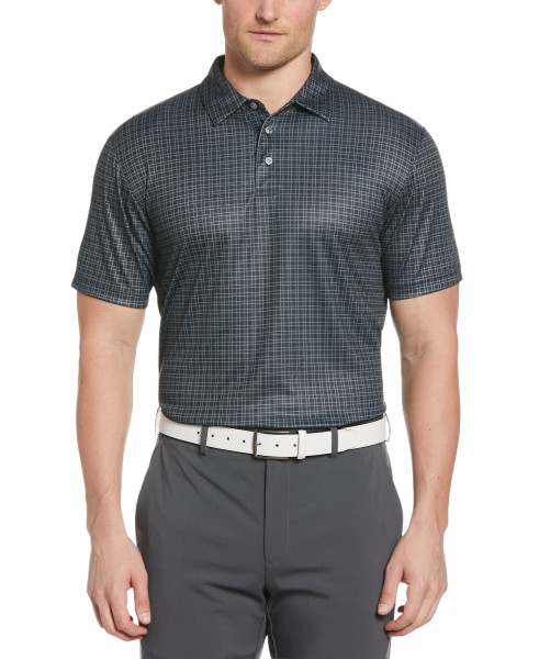 Plaid Men's Short Sleeve Golf Polo Shirt