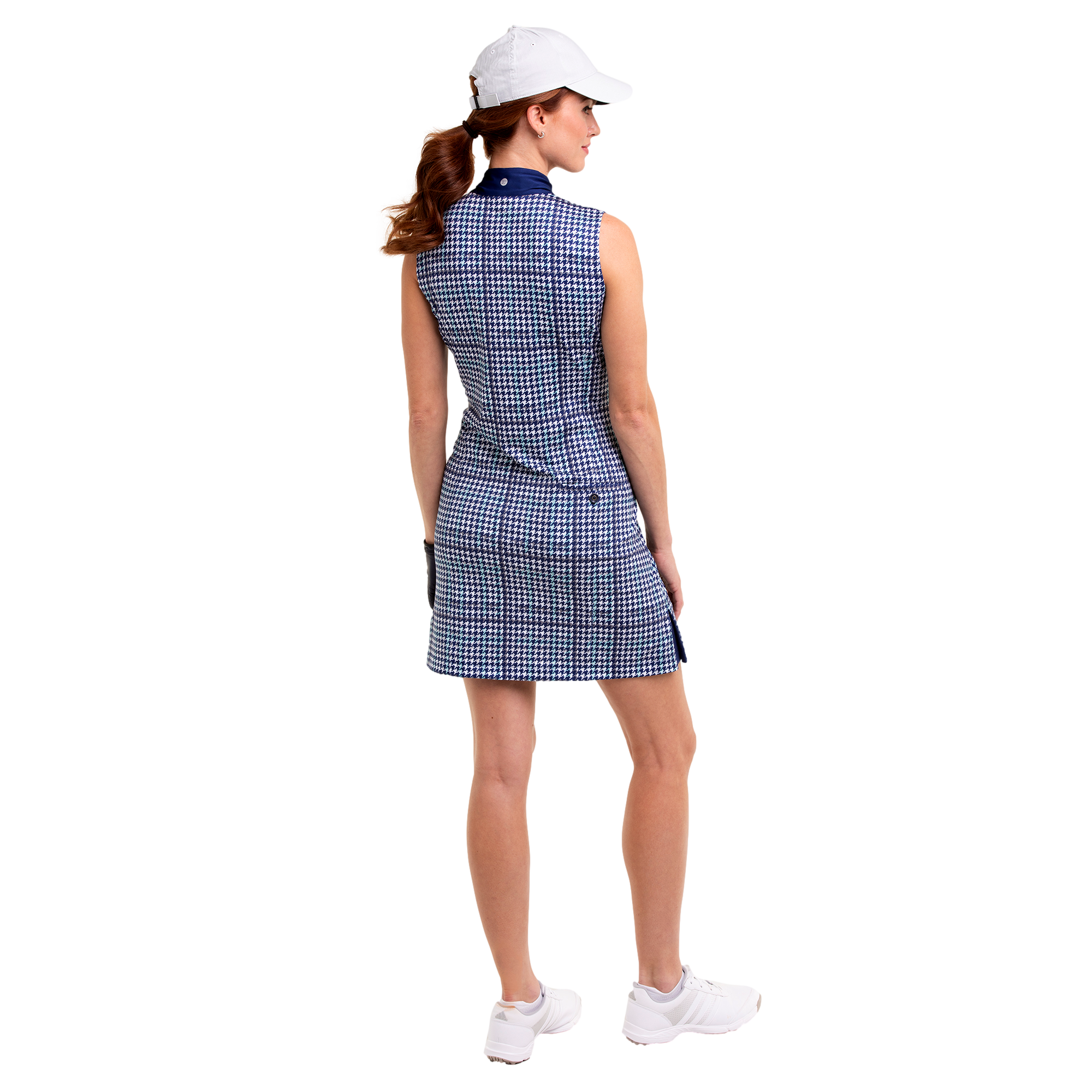 Multi Houndstooth Women's Sleeveless Golf Dress