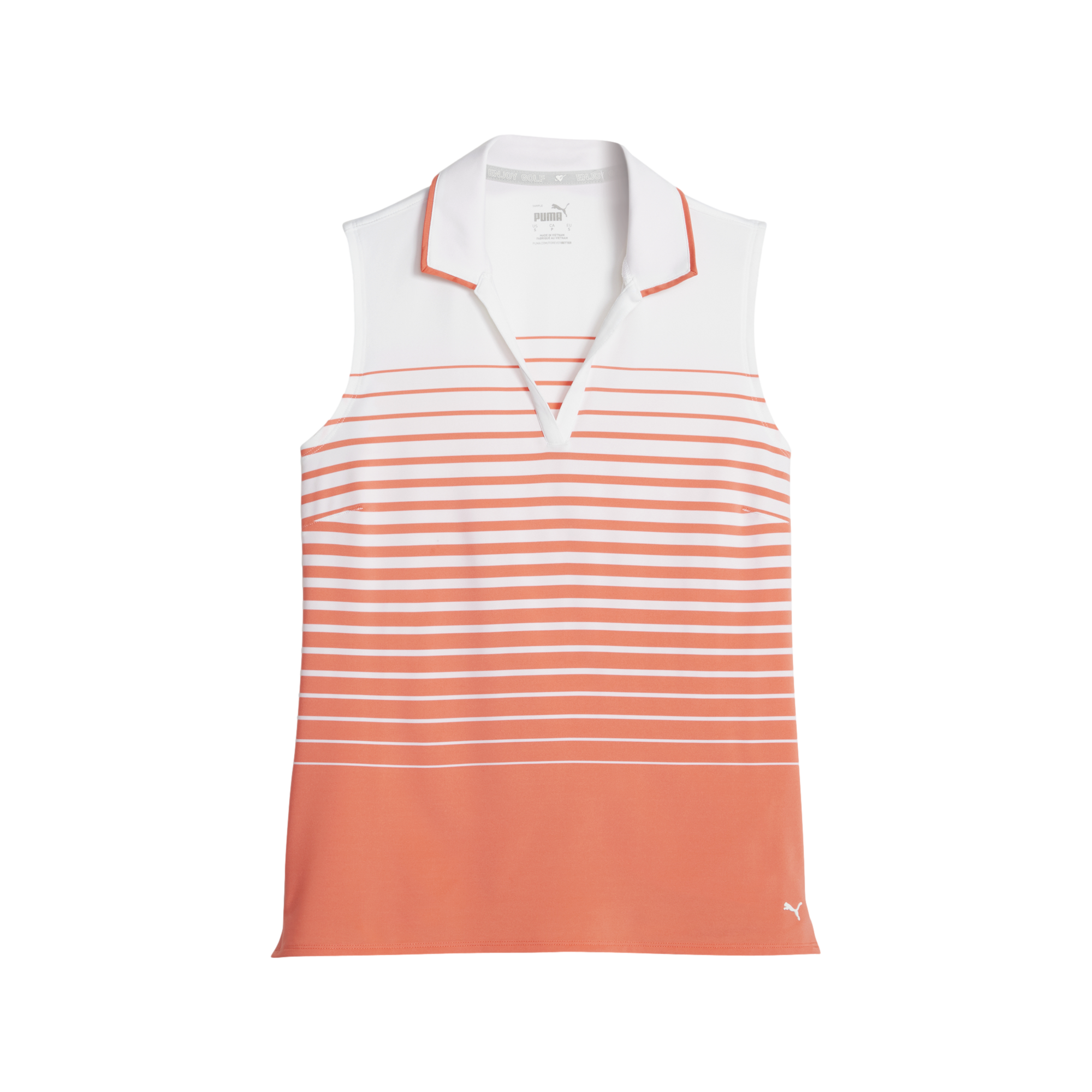 Striped MATTR Women's Sleeveless Golf Polo Shirt