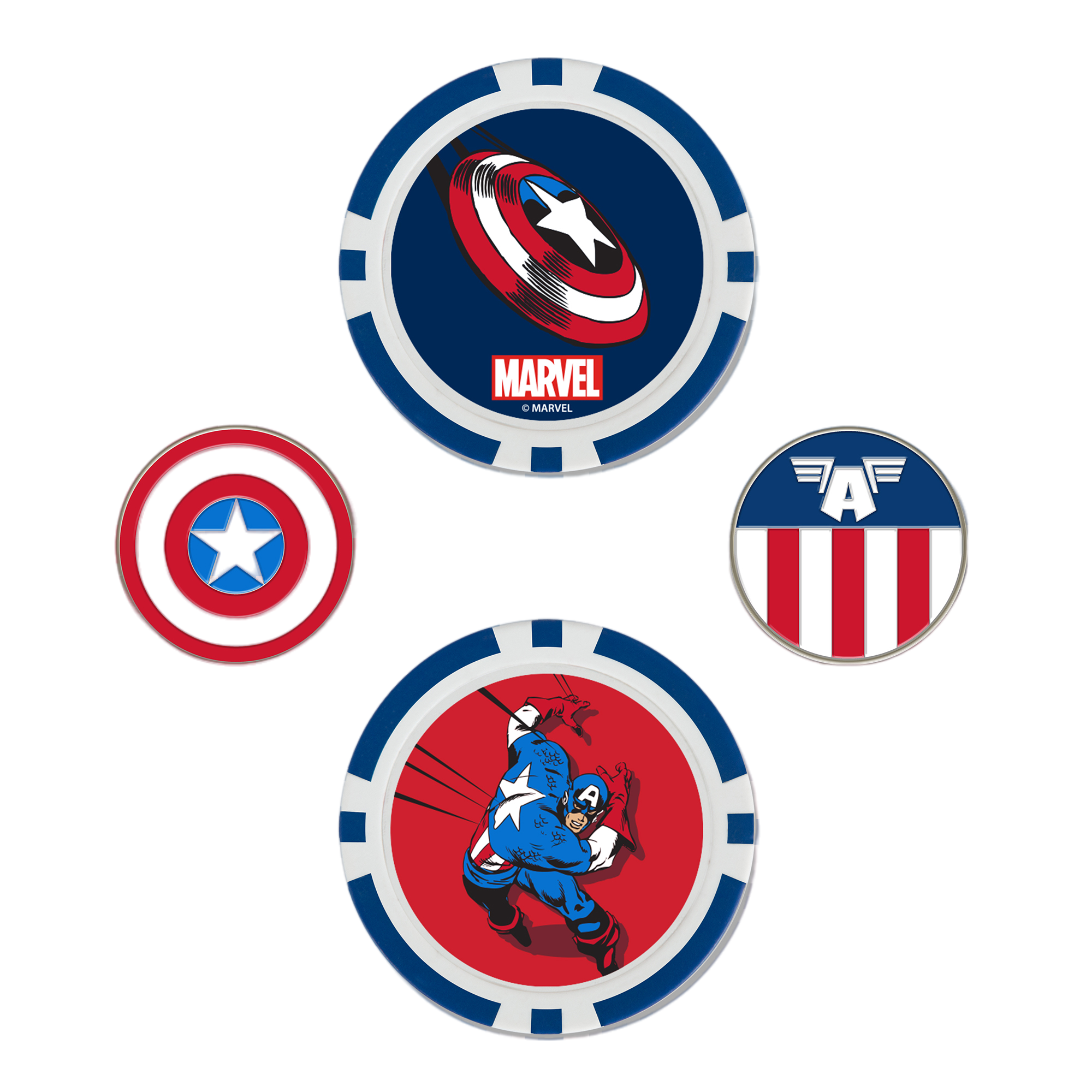 Captain America Ball Marker Set