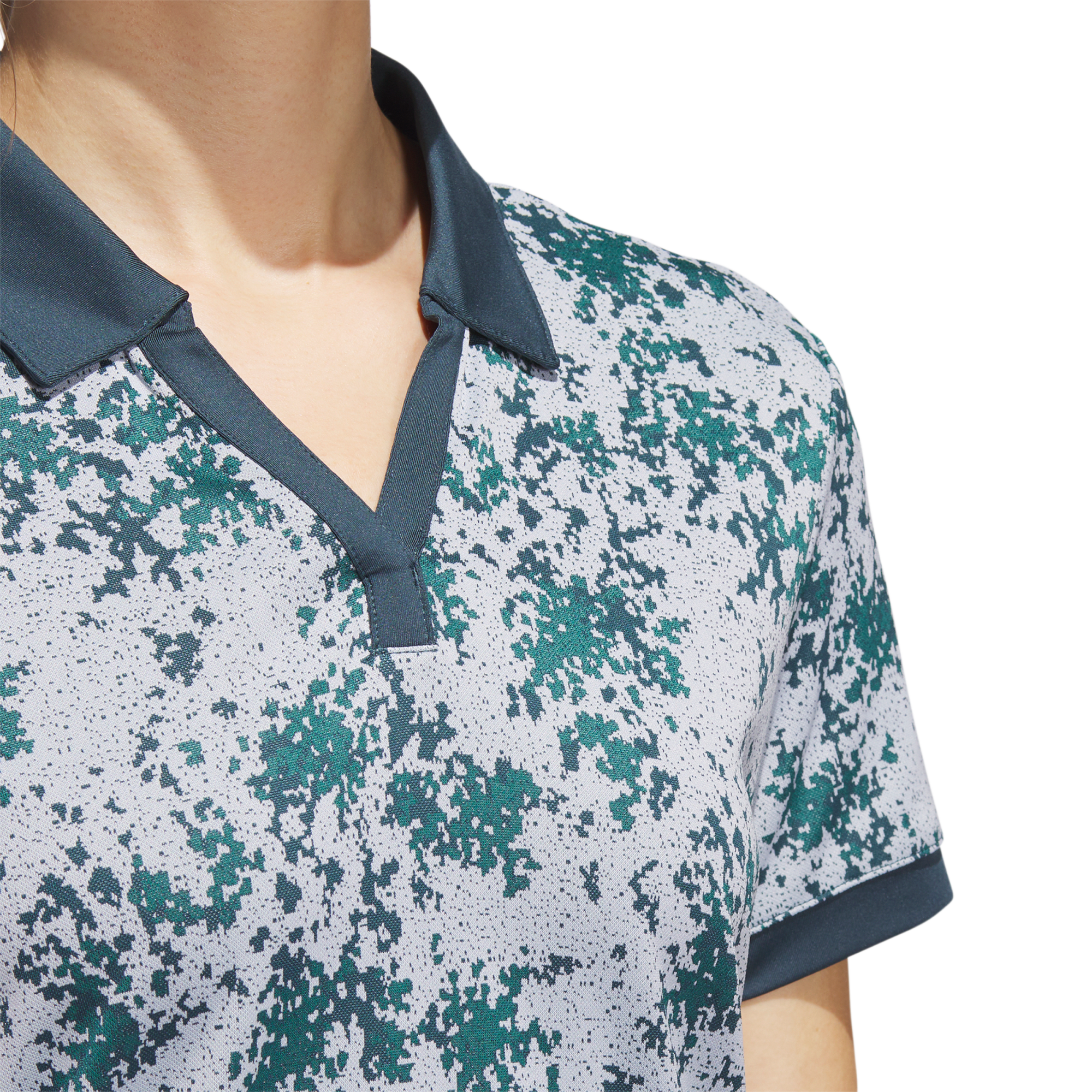 Jacquard Women's Short Sleeve Golf Polo Shirt