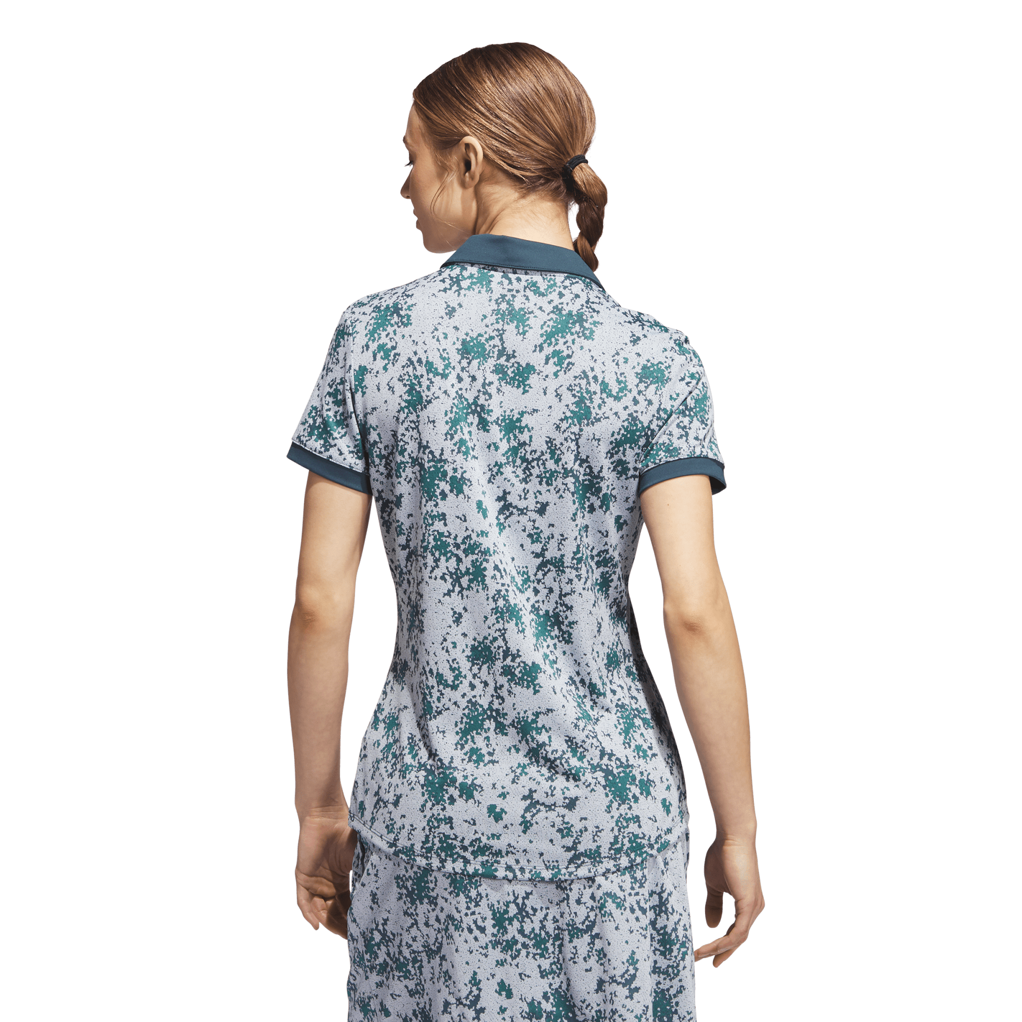 Jacquard Women's Short Sleeve Golf Polo Shirt