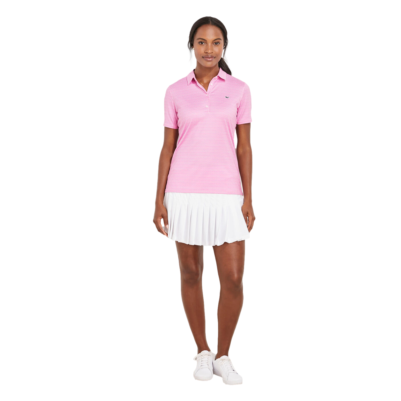 Dot Geo Women's Short Sleeve Golf Polo Shirt