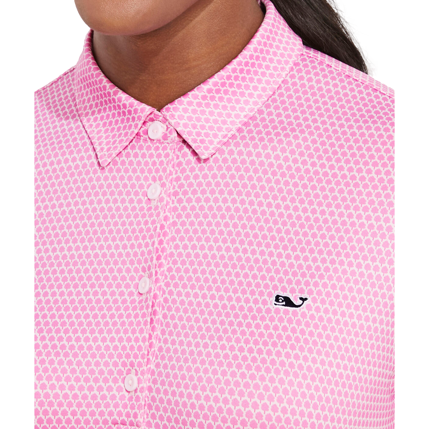Dot Geo Women's Short Sleeve Golf Polo Shirt