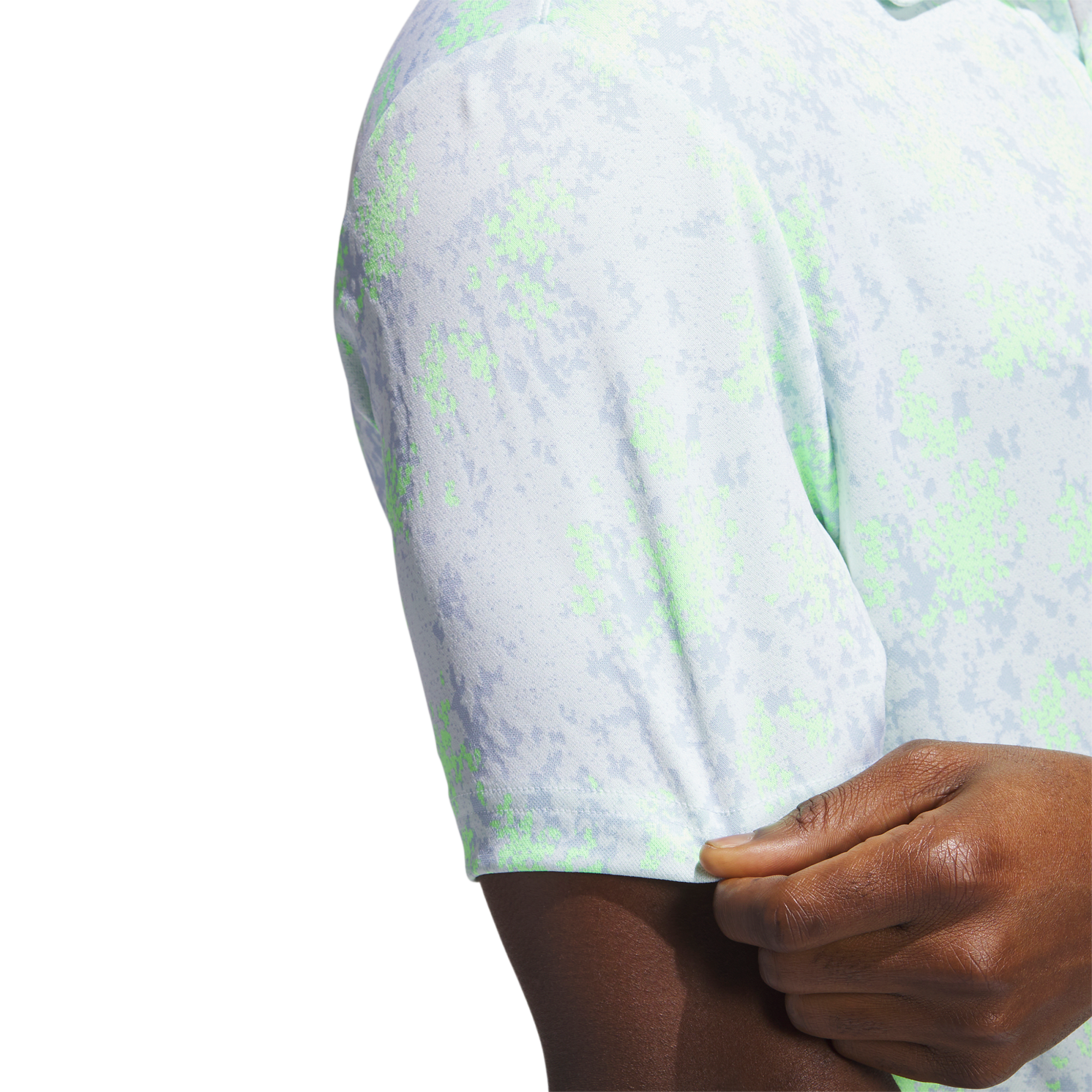 Burst Jacquard Men's Short Sleeve Golf Polo Shirt