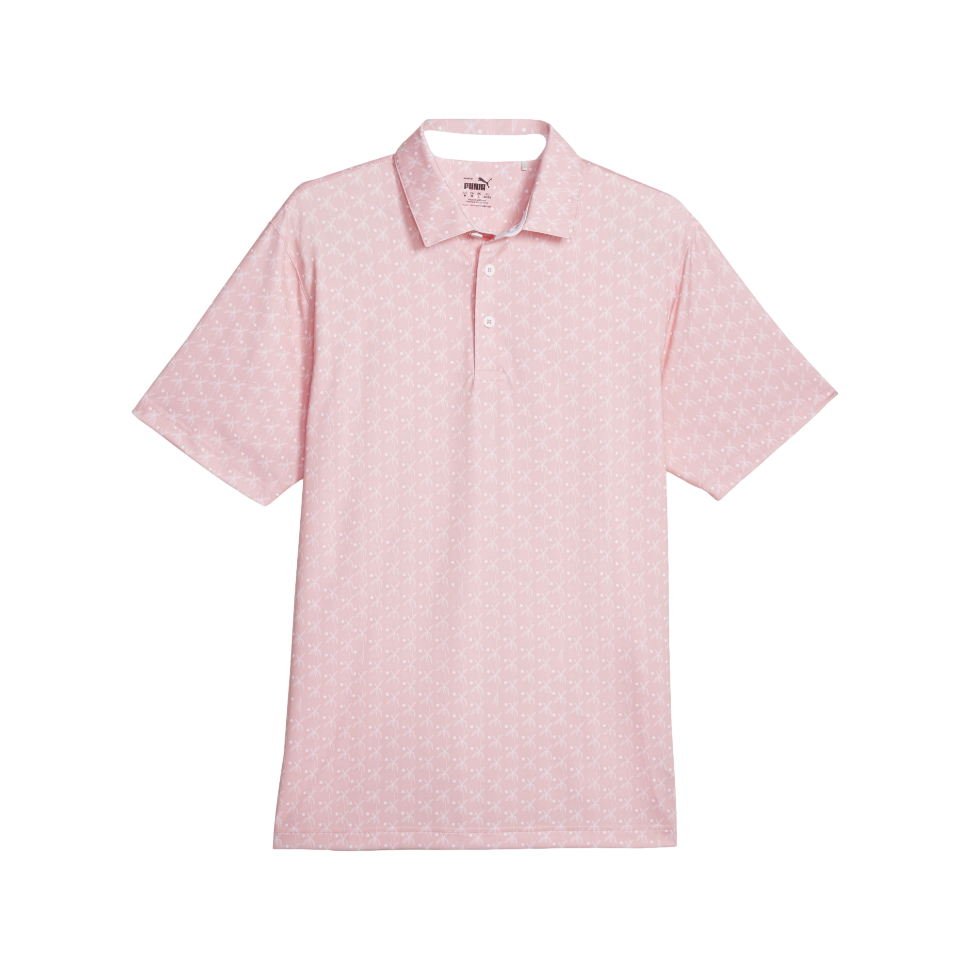 Mattr Palms Men's Short Sleeve Golf Polo Shirt