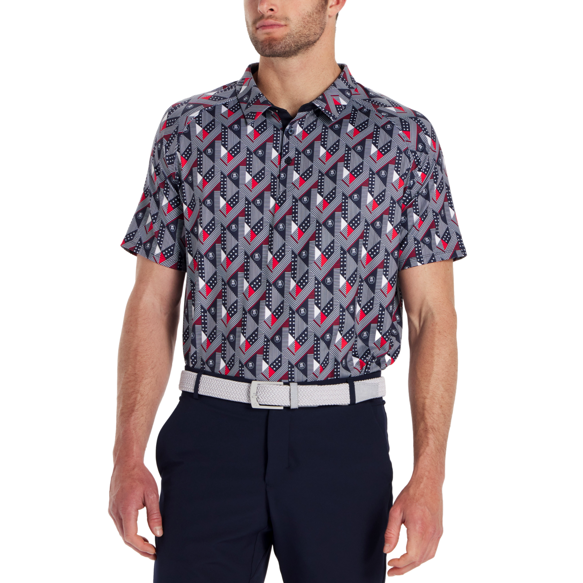 Printed 4th Of July Polo
