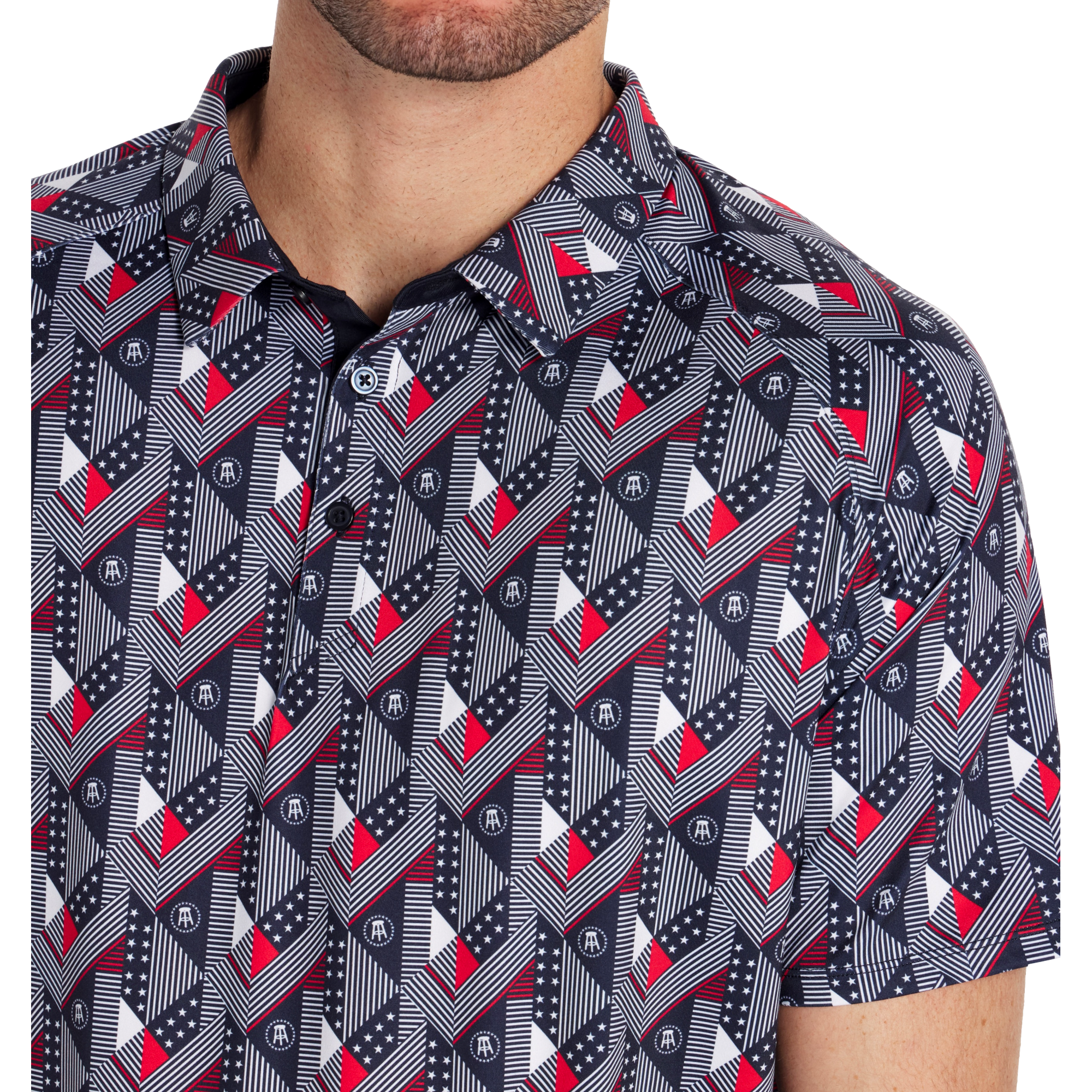 Printed 4th Of July Polo