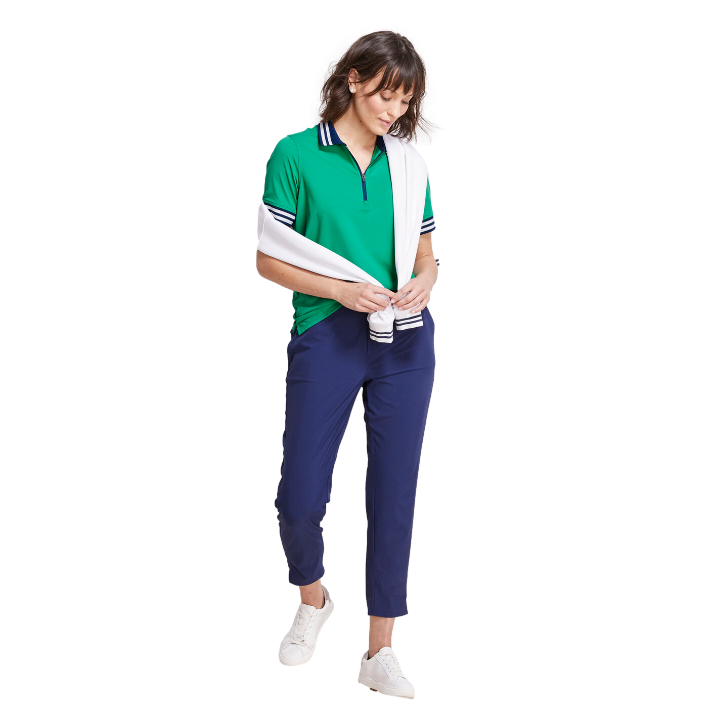 Palmero Zip-Placket Short Sleeve Polo Shirt