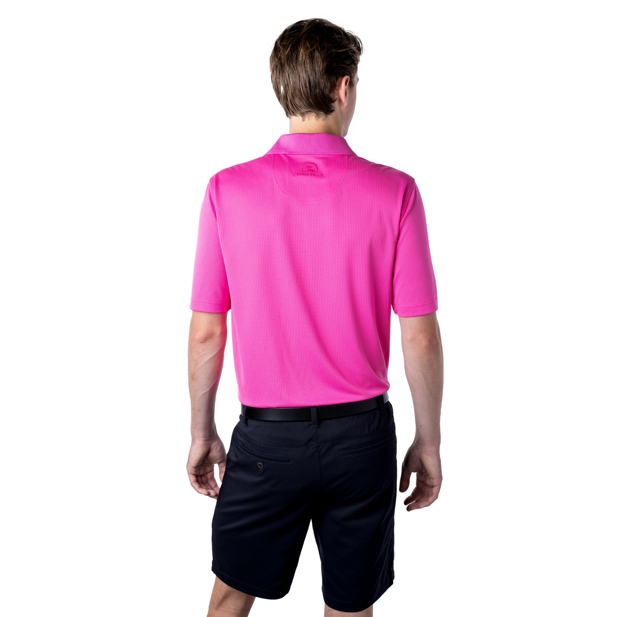 Grid Men's Short Sleeve Golf Polo Shirt
