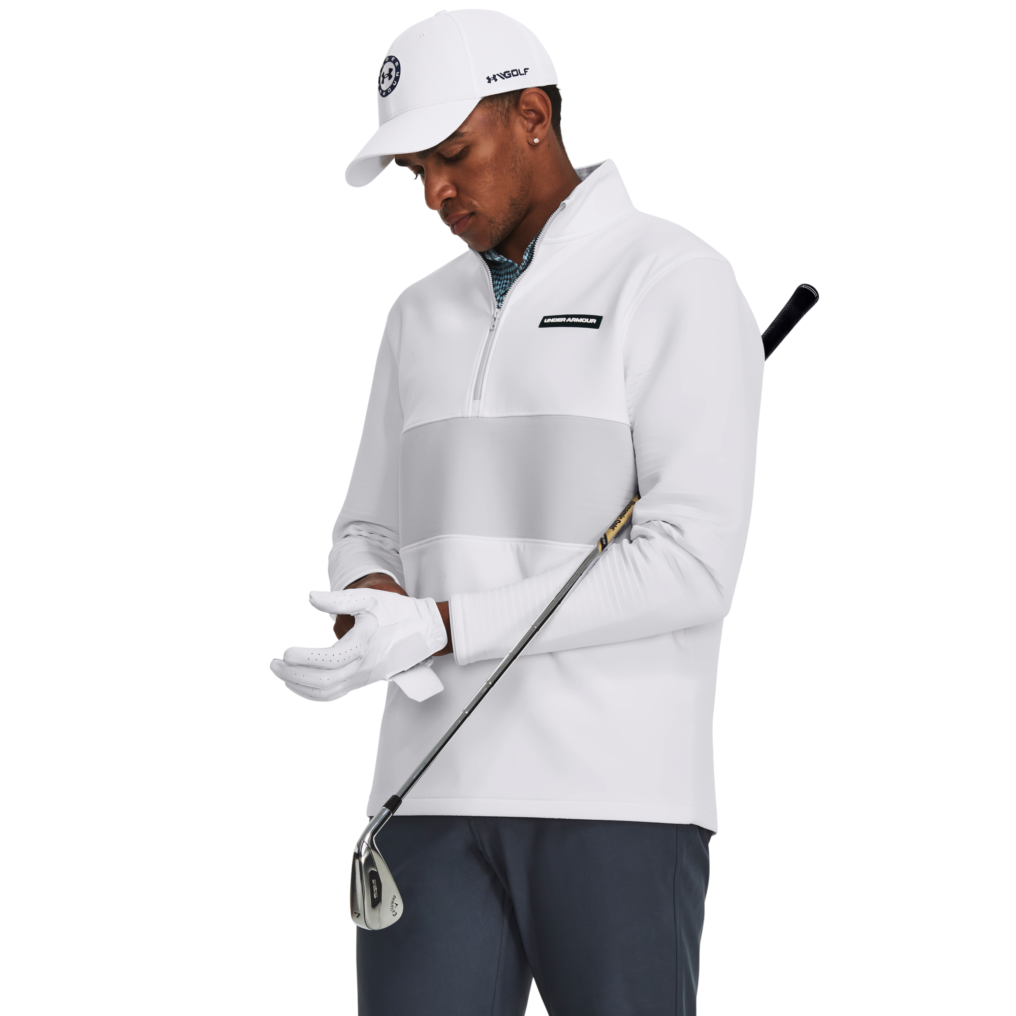 Under Armour Men's UA Storm Daytona QTR Zip, White