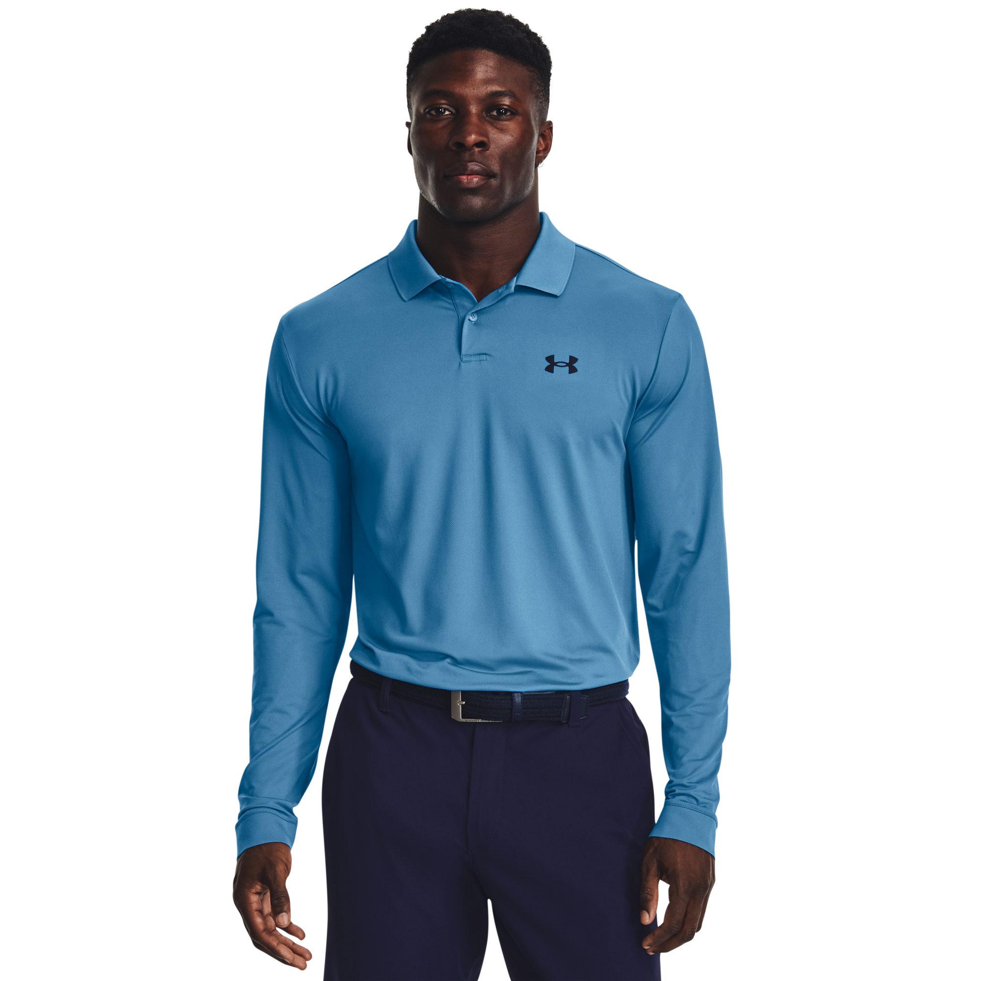 Under Armour UA Performance 3.0 Long Sleeve Polo, Blue/Navy, XXL