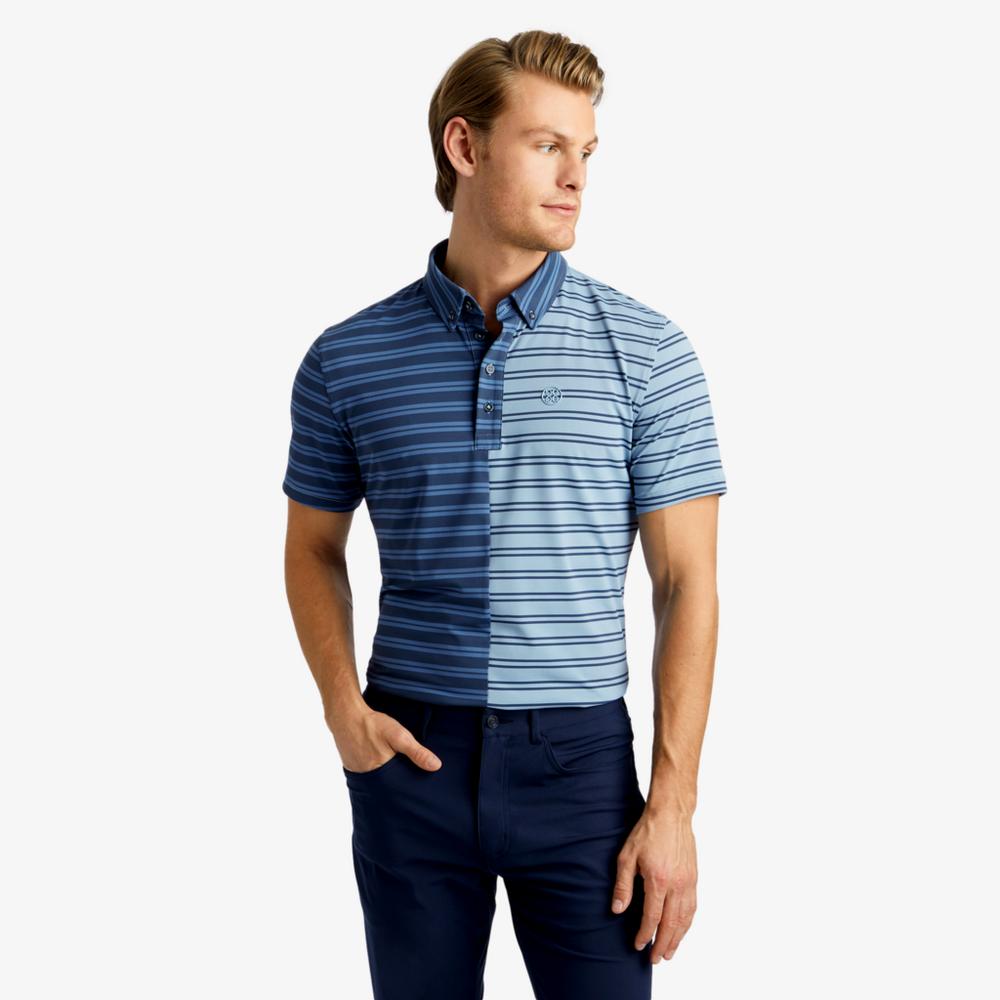 Split Stripe Contrast Jersey Polo