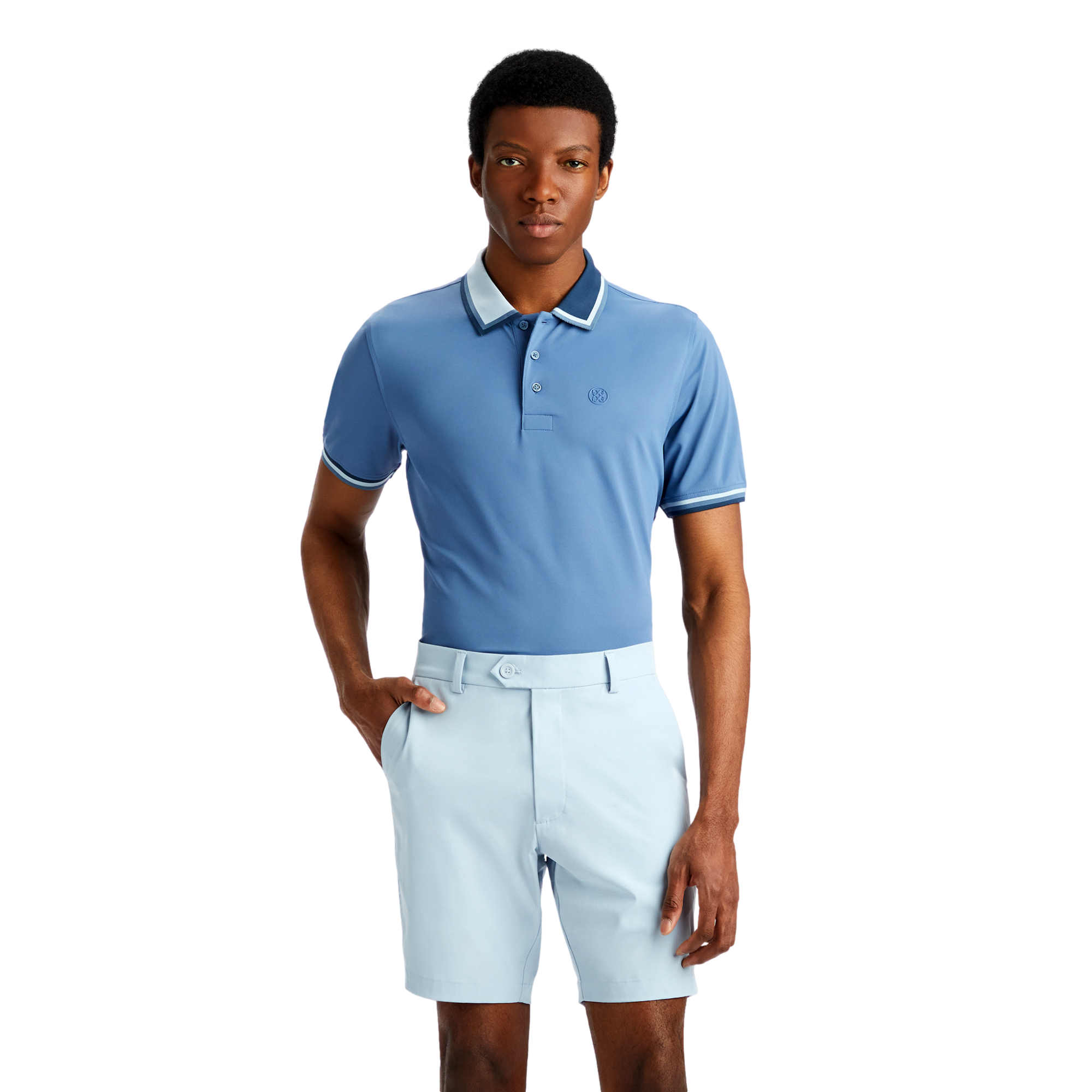 G/FORE Two Tone Rib Collar Tech Pique Polo | PGA TOUR Superstore
