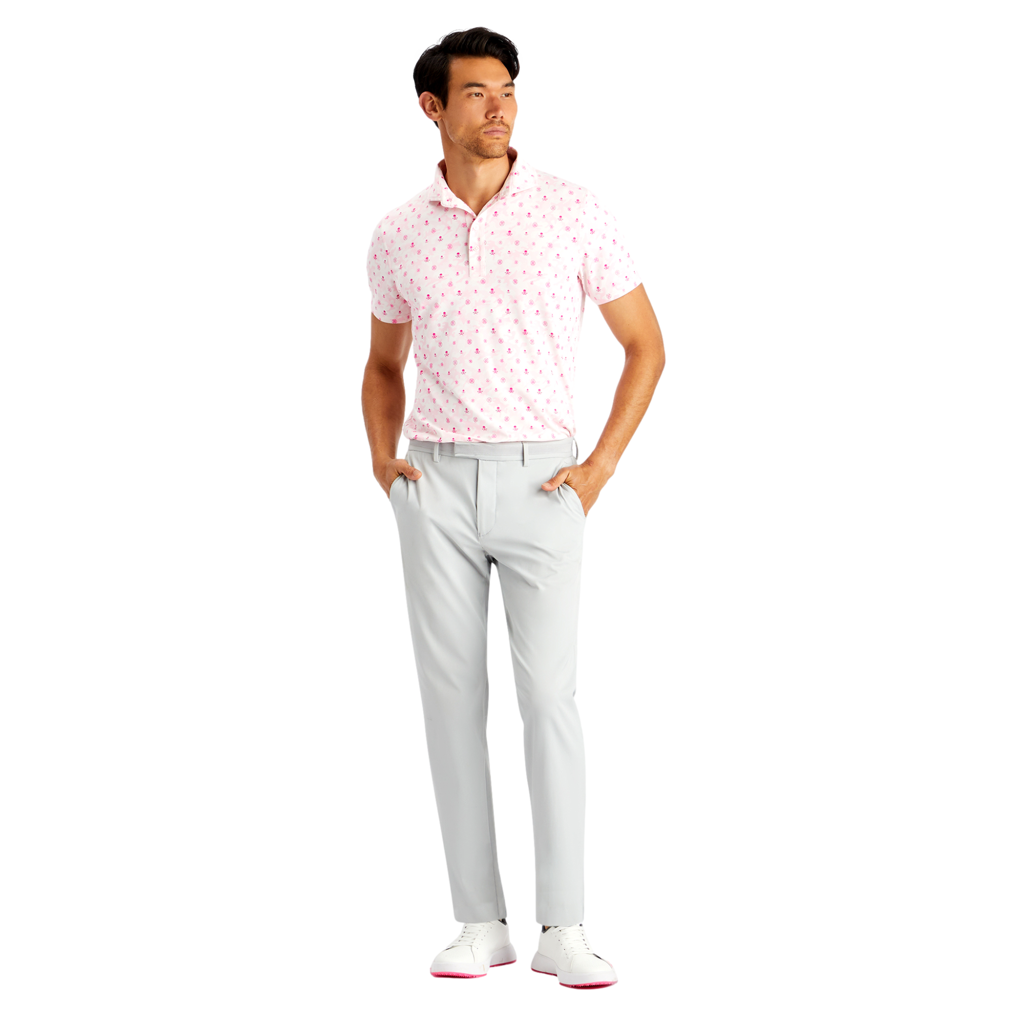 [G FORE] MAPPED ICON CAMO TECH JERSEY MODERN SPREAD COLLAR☆ MAPPED ICON CAMO TECH JERSEY MODERN SPREAD COLLAR POLO