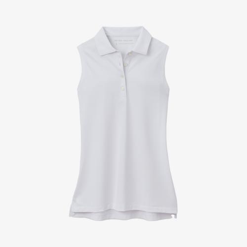 Banded Sport Mesh Women's Sleeveless Polo Shirt