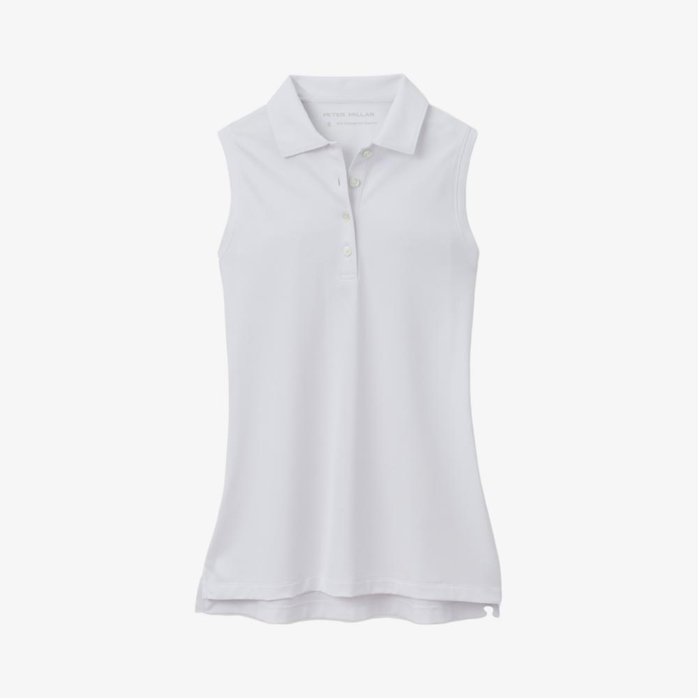 Banded Sport Mesh Women's Sleeveless Polo Shirt