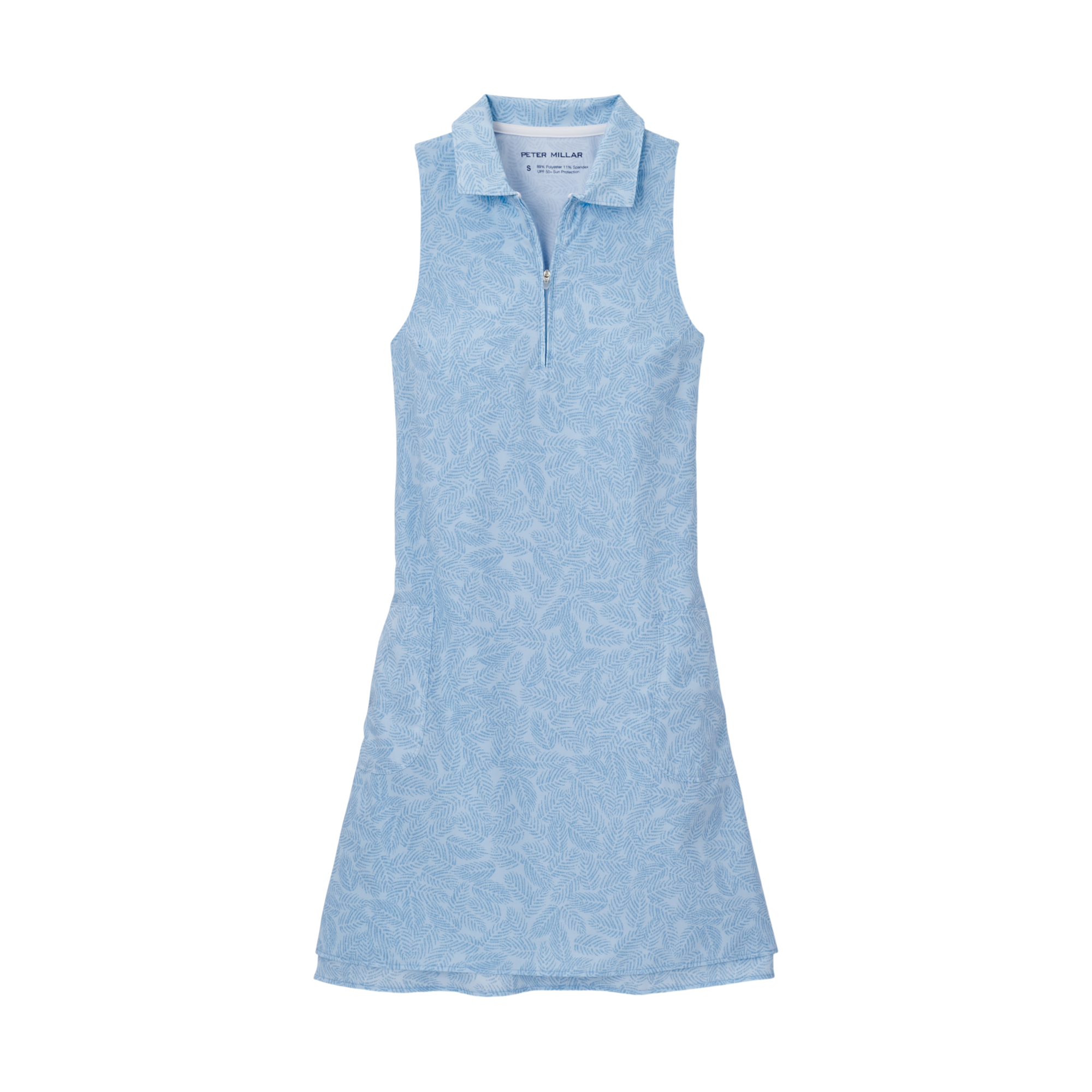 Carner Blue Palm Sport Women's Sleeveless Golf Dress