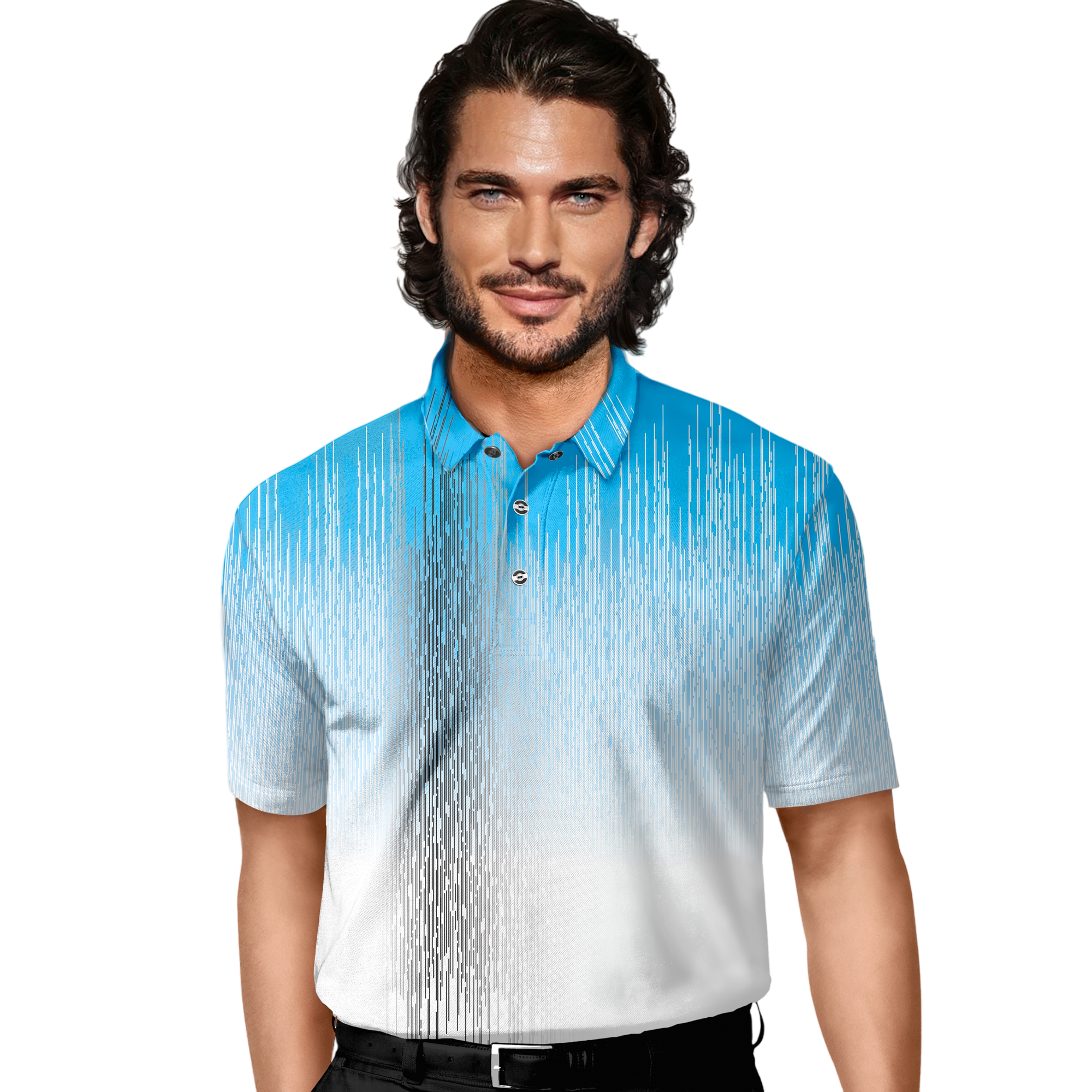River Men's Short Sleeve Golf Polo Shirt