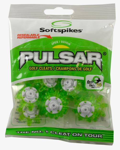 Softspikes Pulsar Fast Twist 3.0 Golf Cleat Green, 18 Count