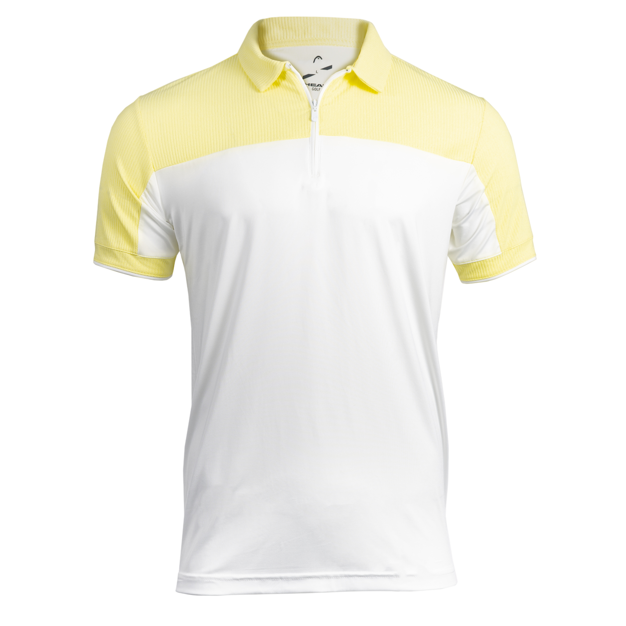 Adam Mixed Media Zip Men's Short Sleeve Golf Polo Shirt