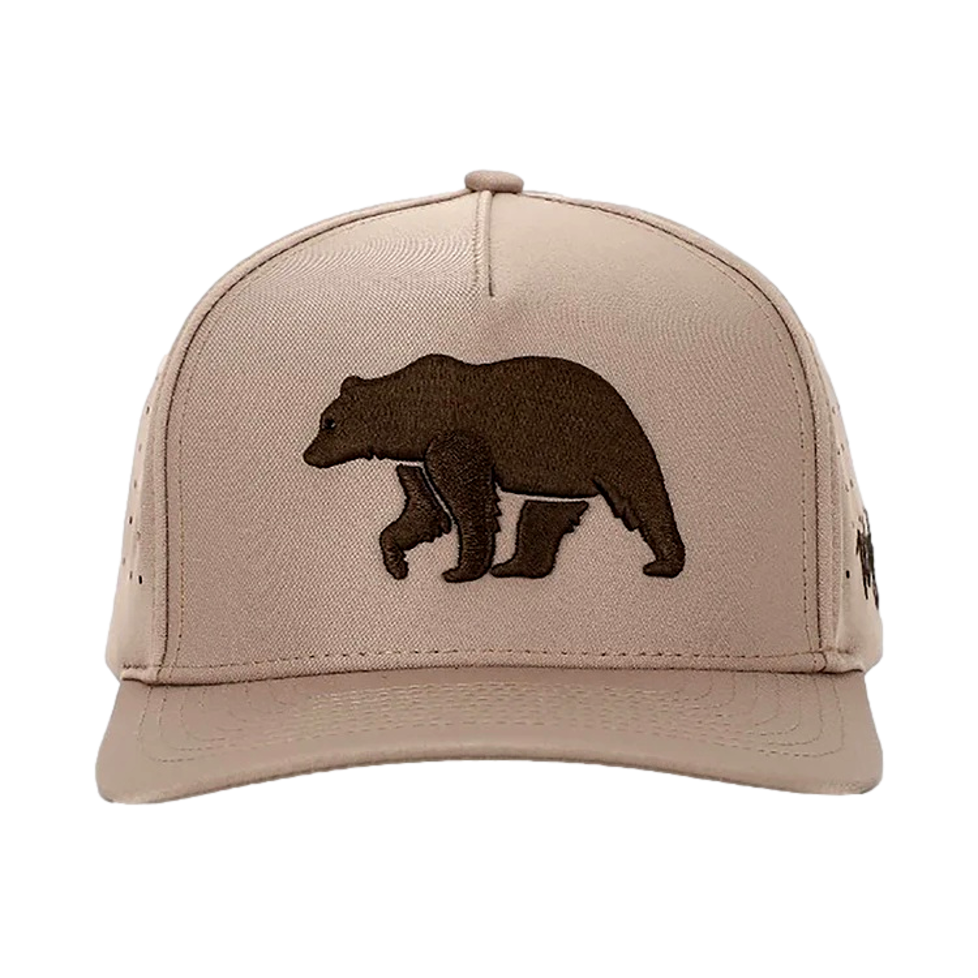 Waggle Golf | Brown Bear Hat | Tan Performance Golf Snapback