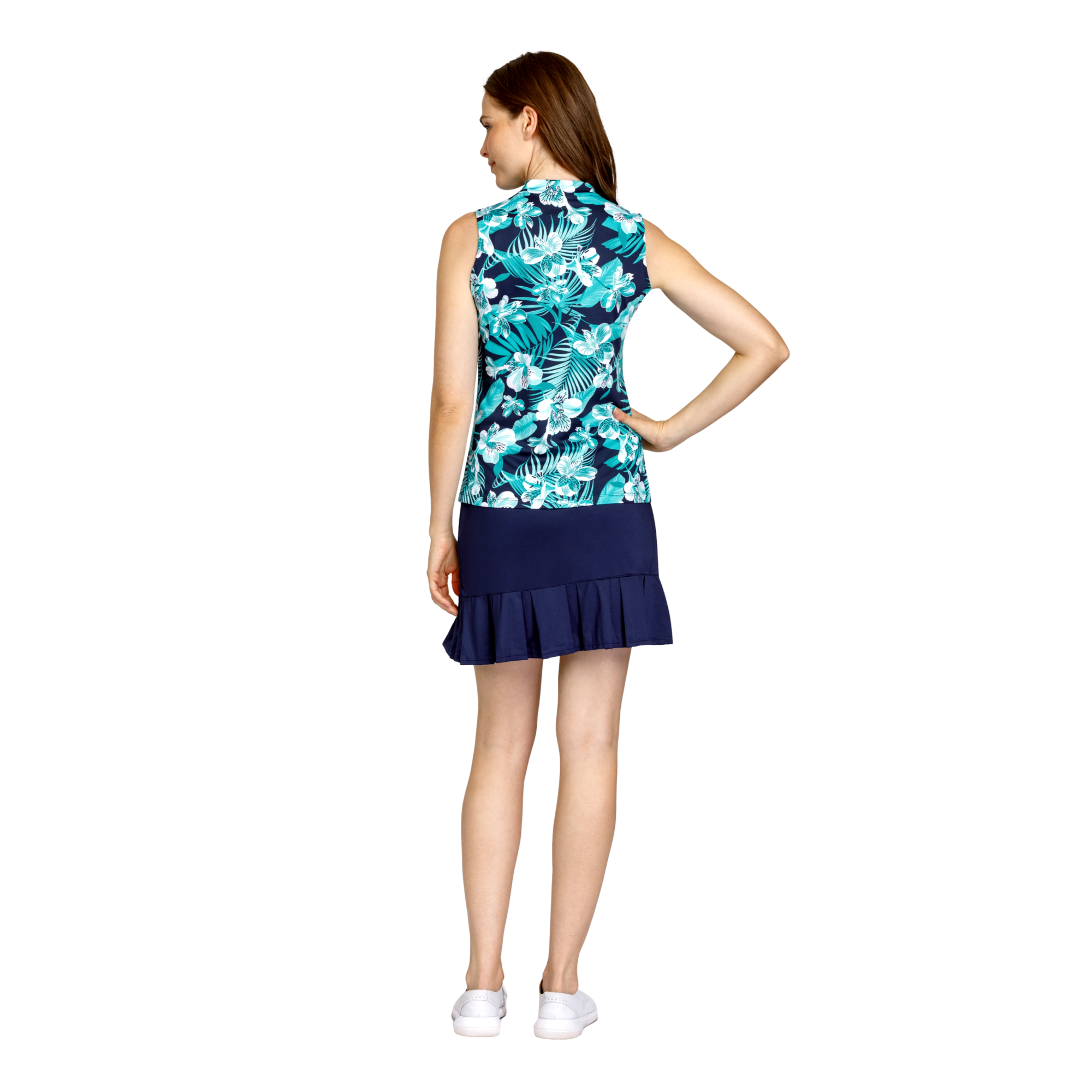 Jenner Pleated Flounce 18" Pull-On Skort