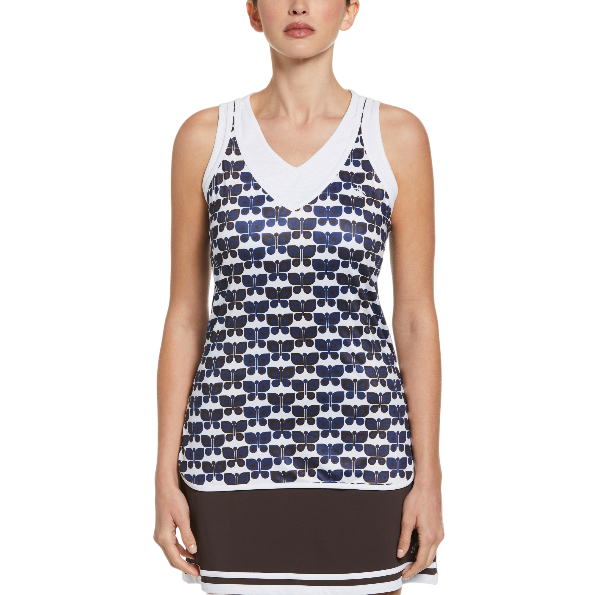 Butterfly Print Women's Tennis Tank Top