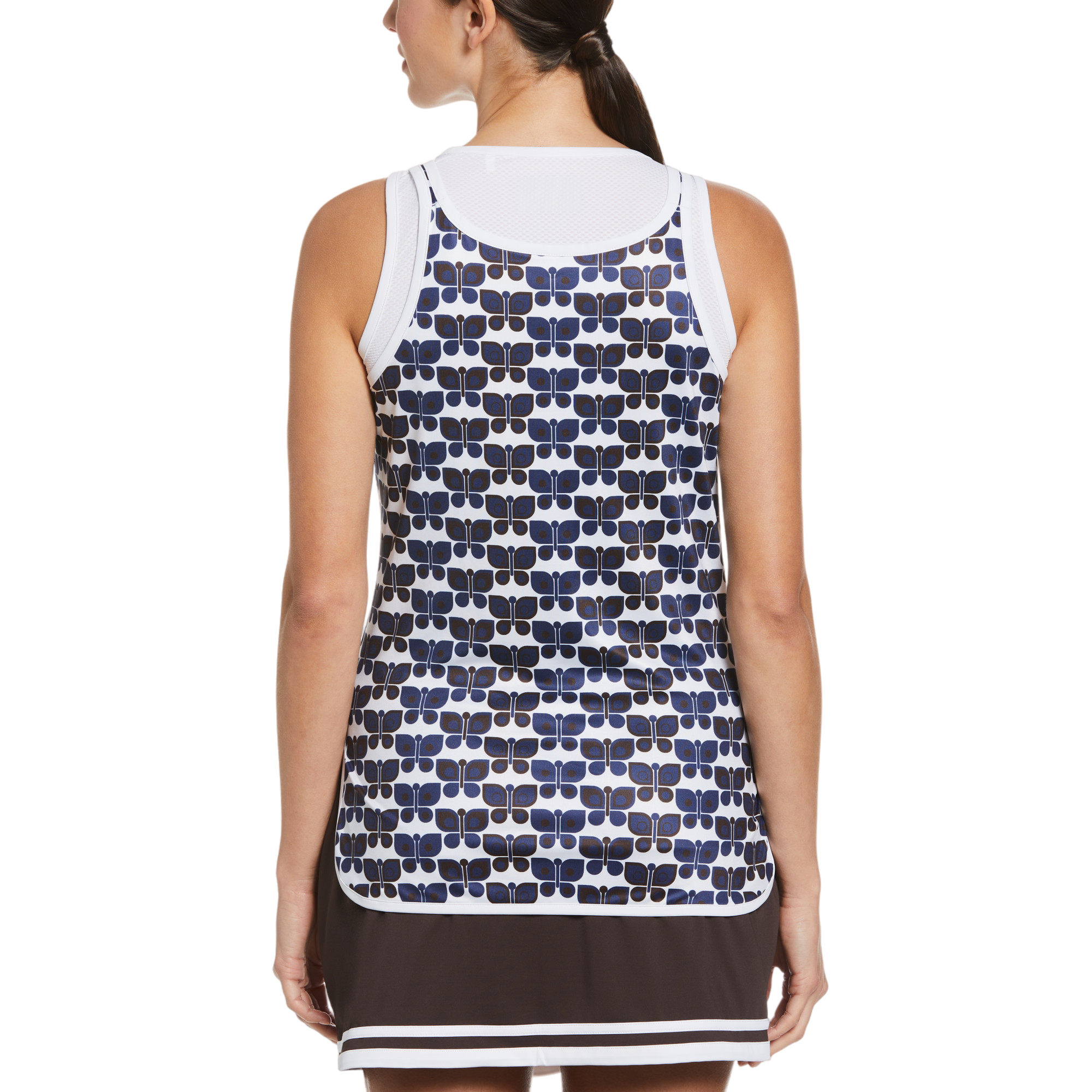 Butterfly Print Women's Tennis Tank Top