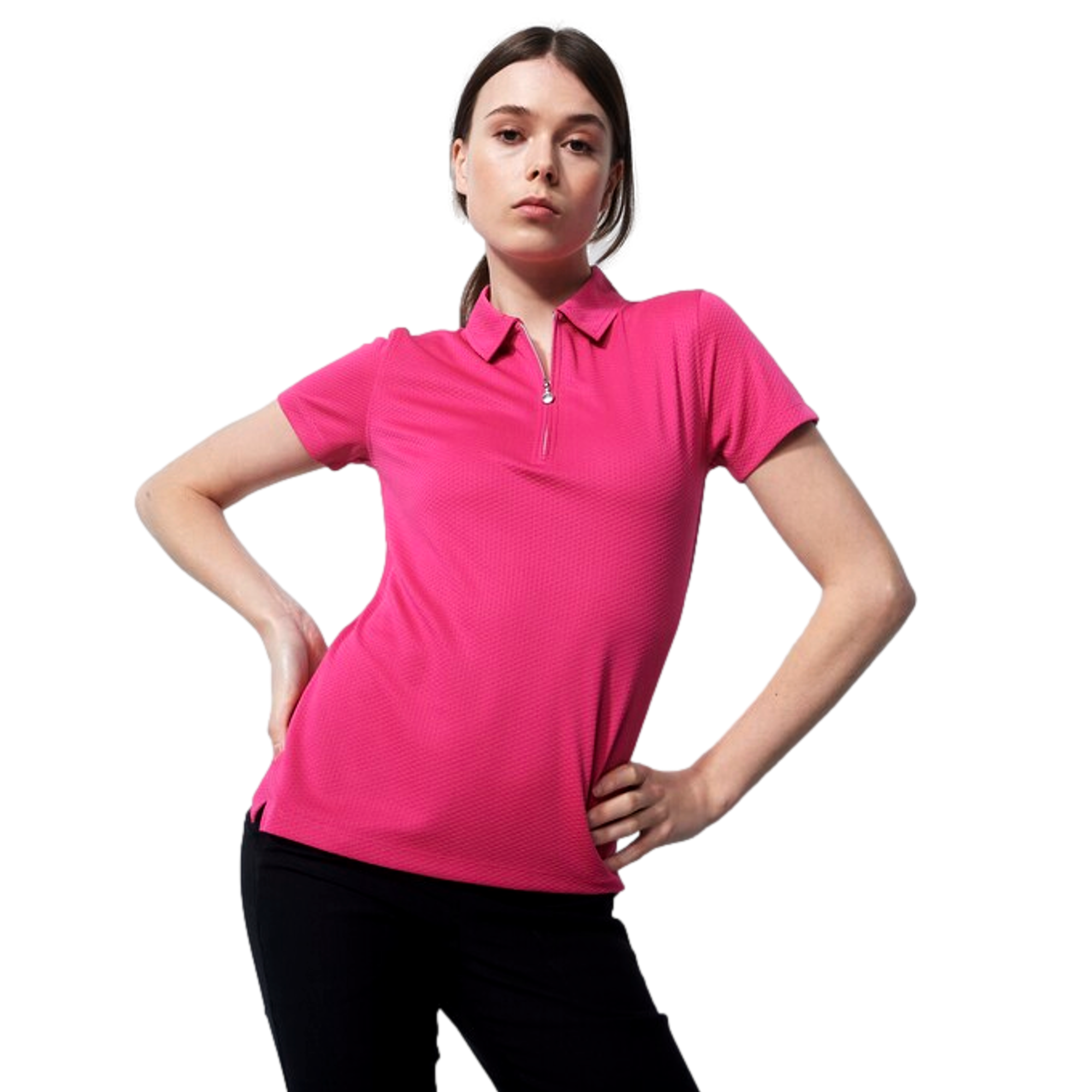 Peoria Tulip Pink Women's Short Sleeve Golf Polo Shirt