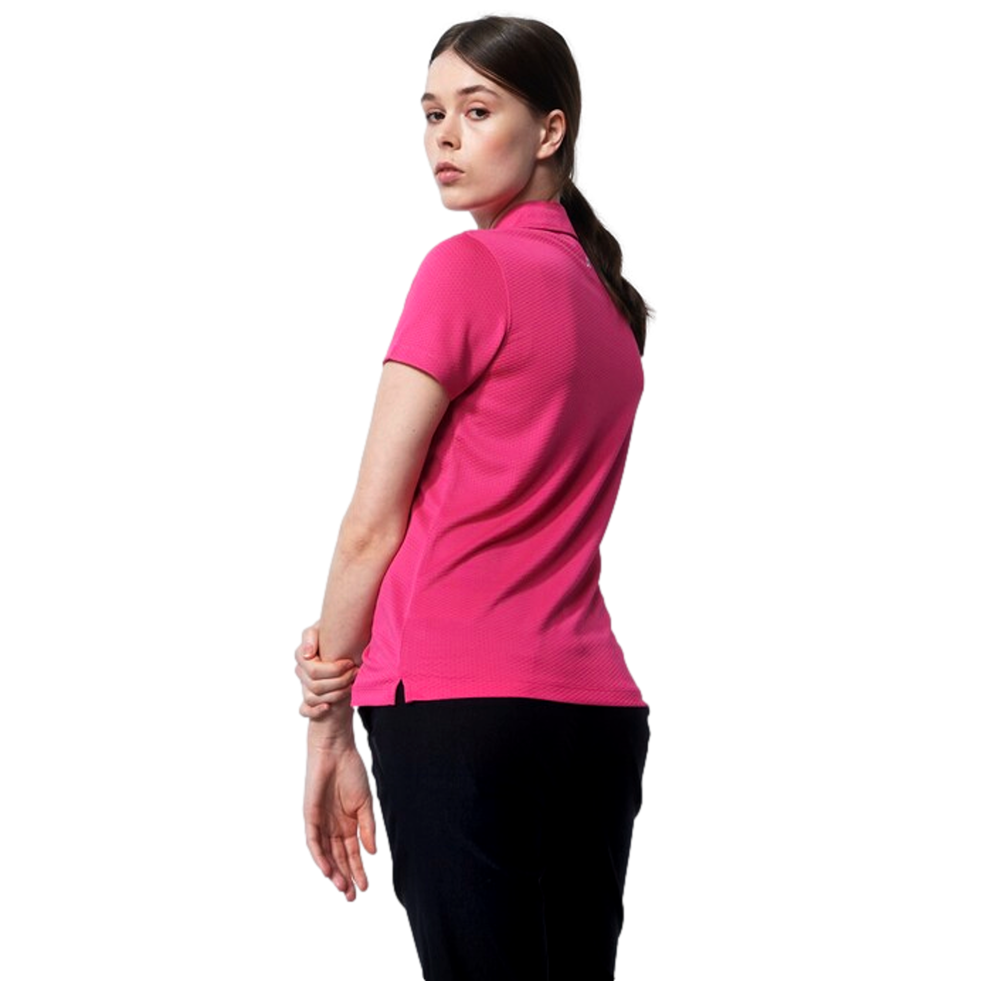 Peoria Tulip Pink Women's Short Sleeve Golf Polo Shirt