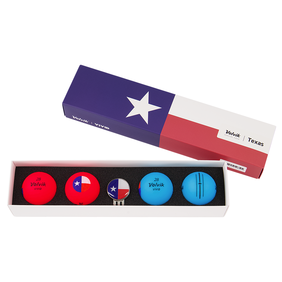 Vivid Texas Golf Ball Gift Set