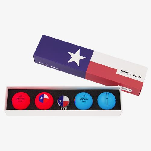Vivid Texas Golf Ball Gift Set