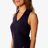 Lisa Solid Sleeveless Polo Shirt