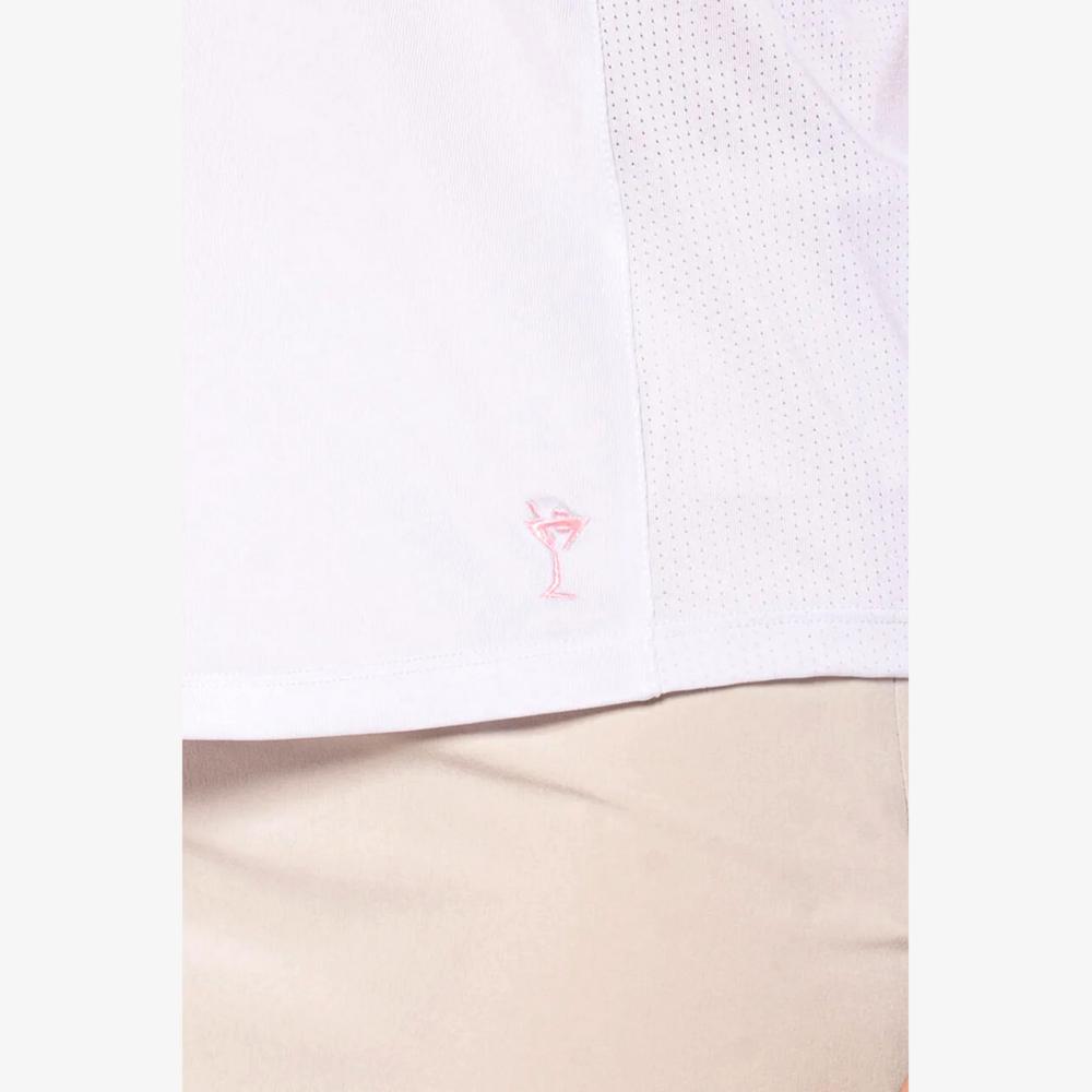 Ruffled Solid Long Sleeve Polo Shirt