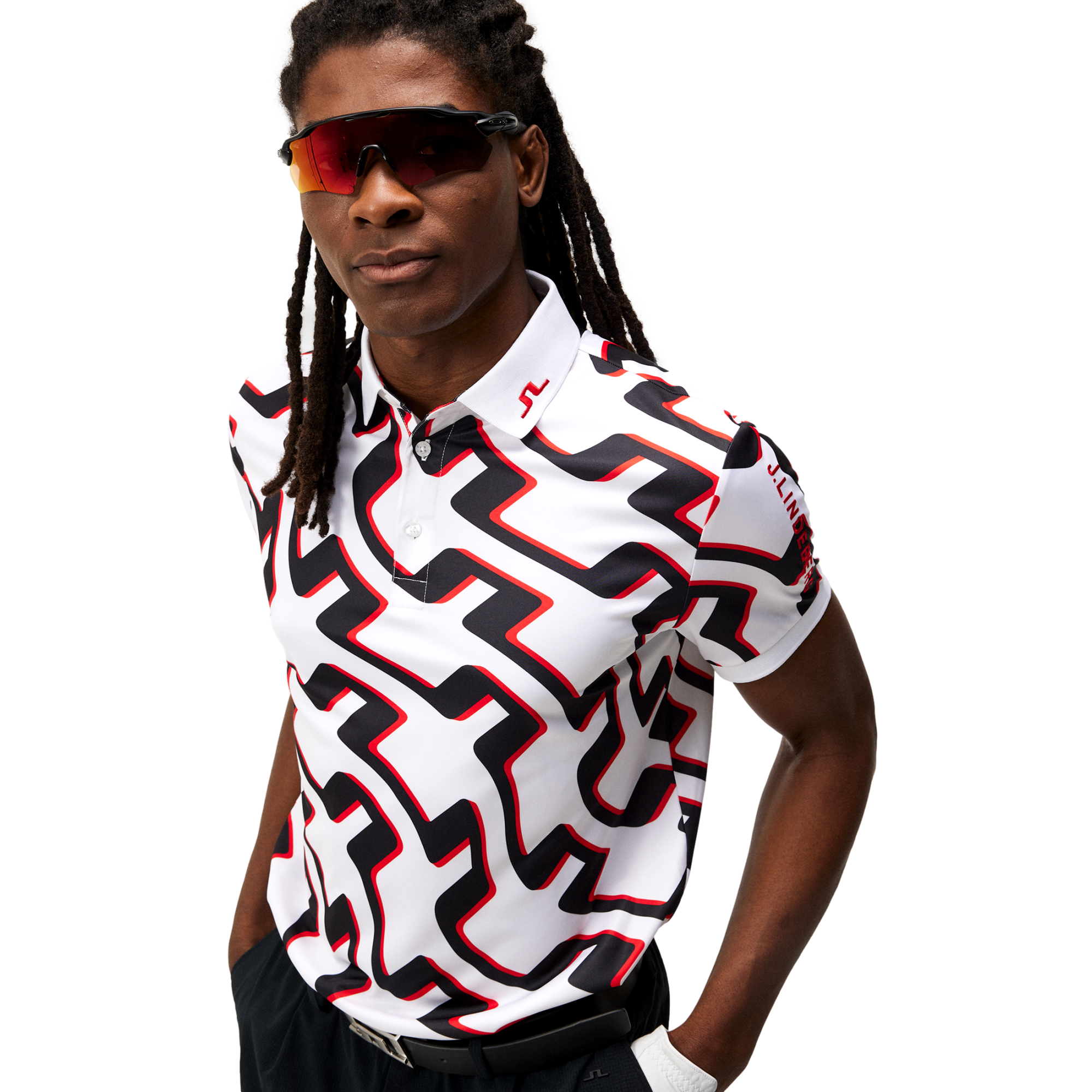 Tour Tech Regular Fit Print Men's Short Sleeve Golf Polo Shirt