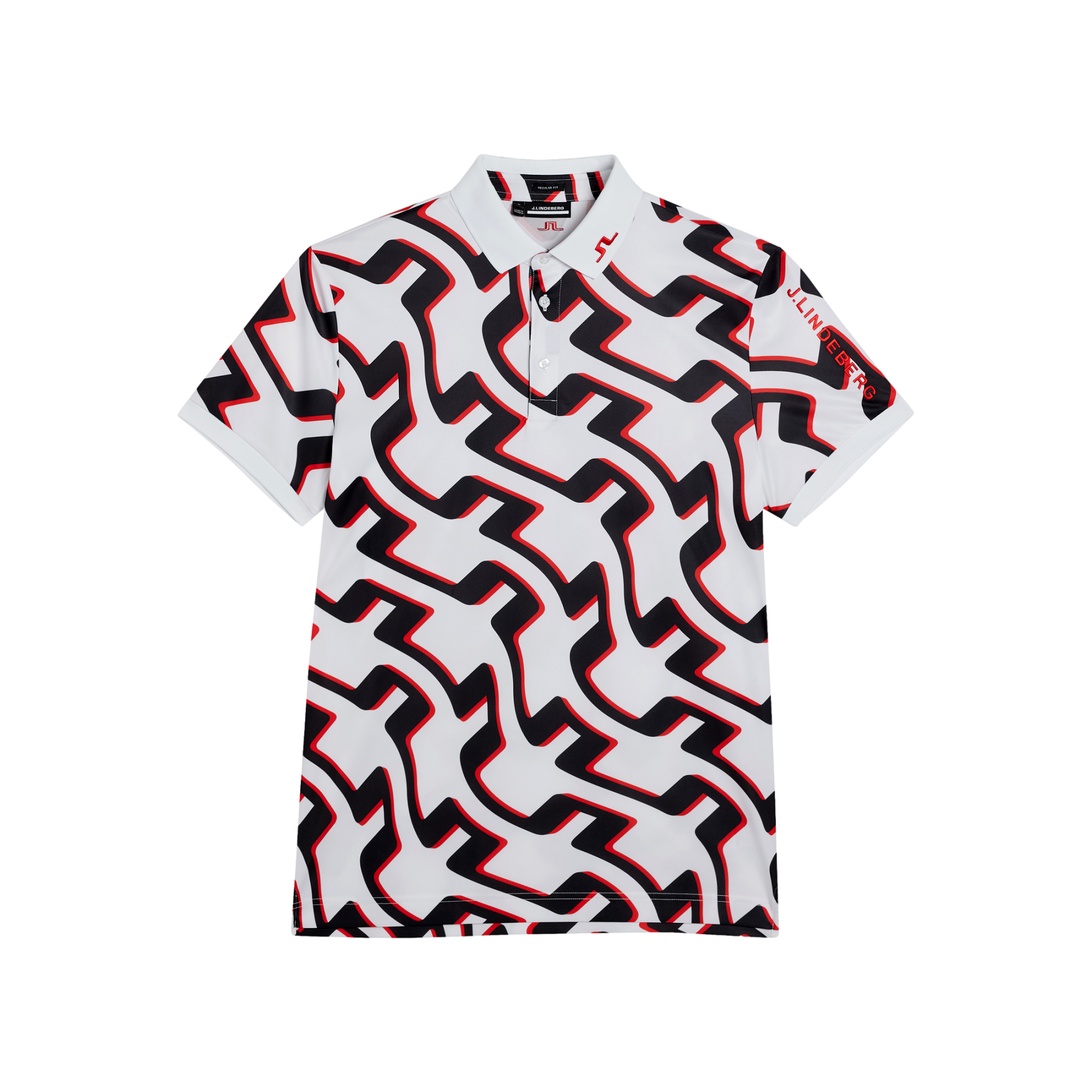 Tour Tech Regular Fit Print Men's Short Sleeve Golf Polo Shirt