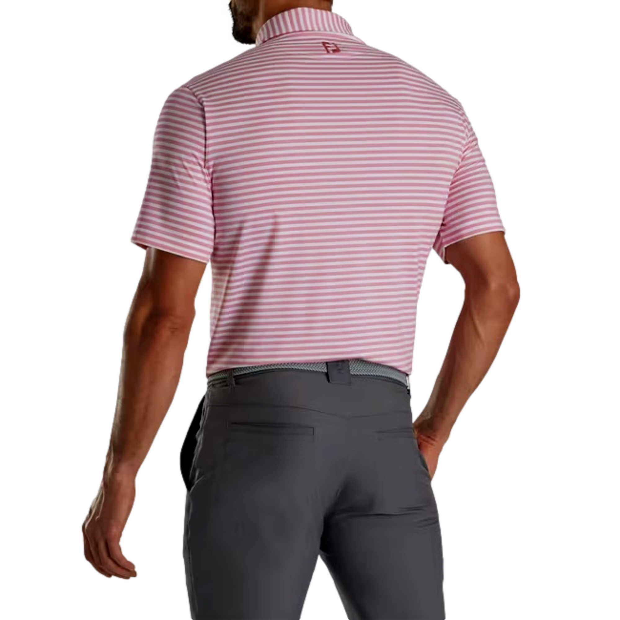 Oxford Stripe Jacquard Jersey Self Collar