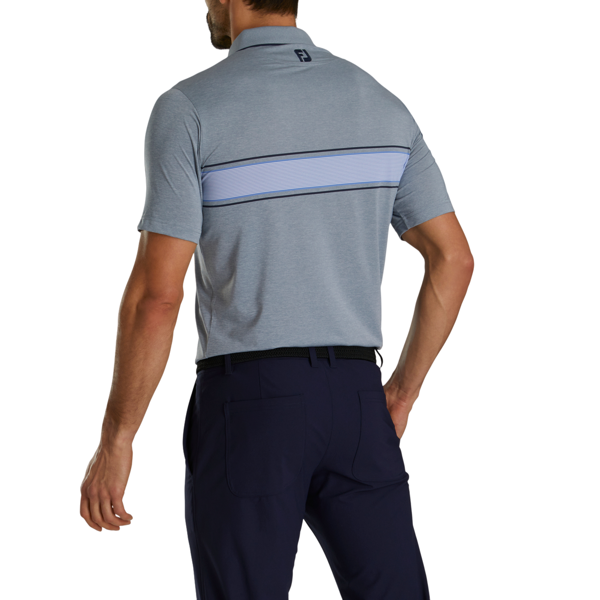 Engineered Pin Stripe Lisle Knit Collar