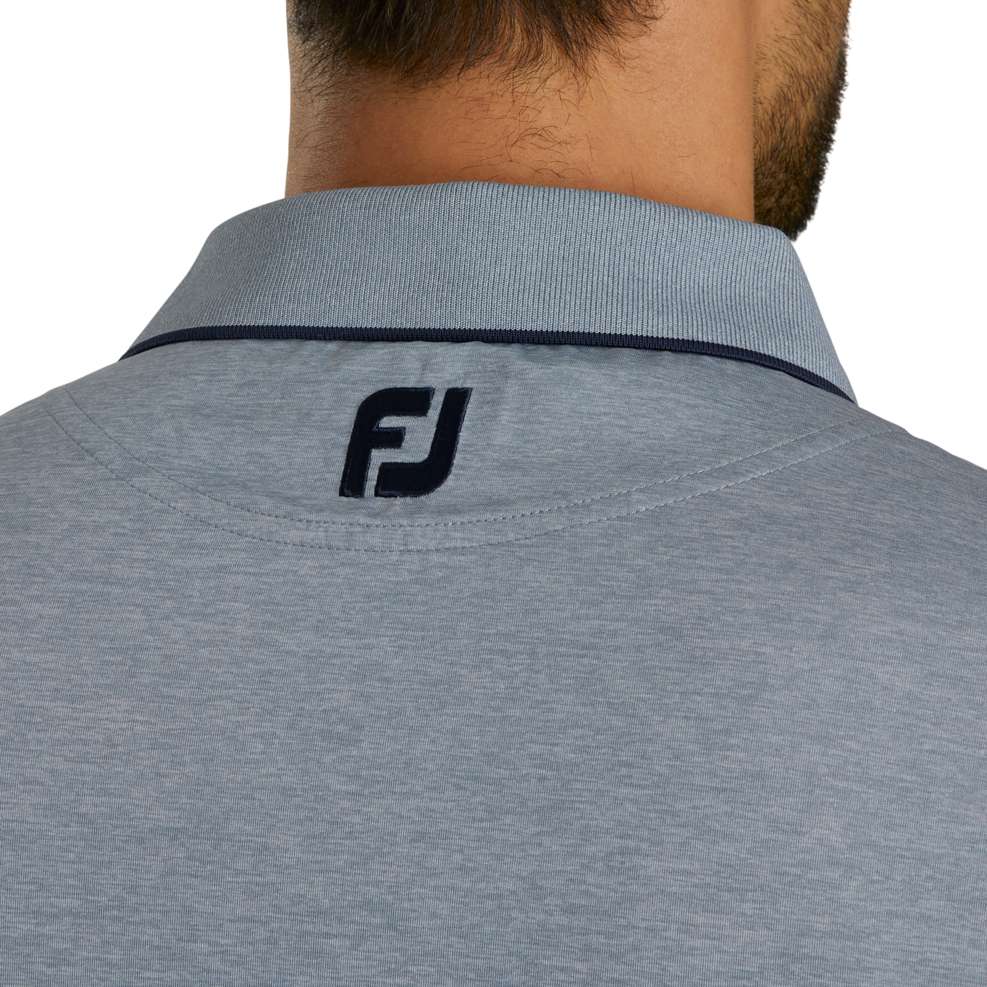 Engineered Pin Stripe Lisle Knit Collar