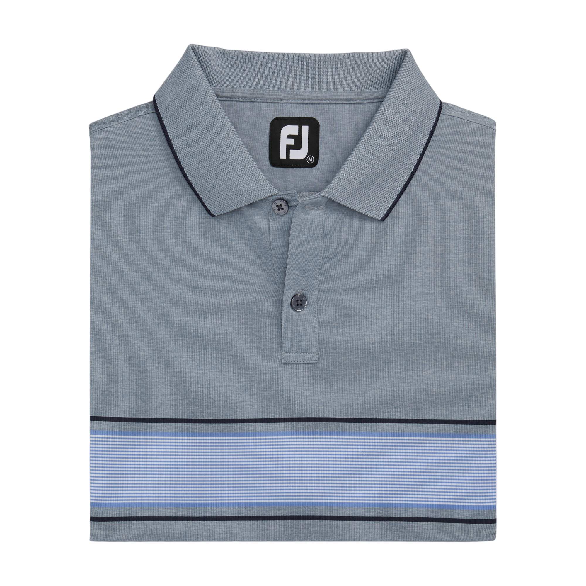 Engineered Pin Stripe Lisle Knit Collar