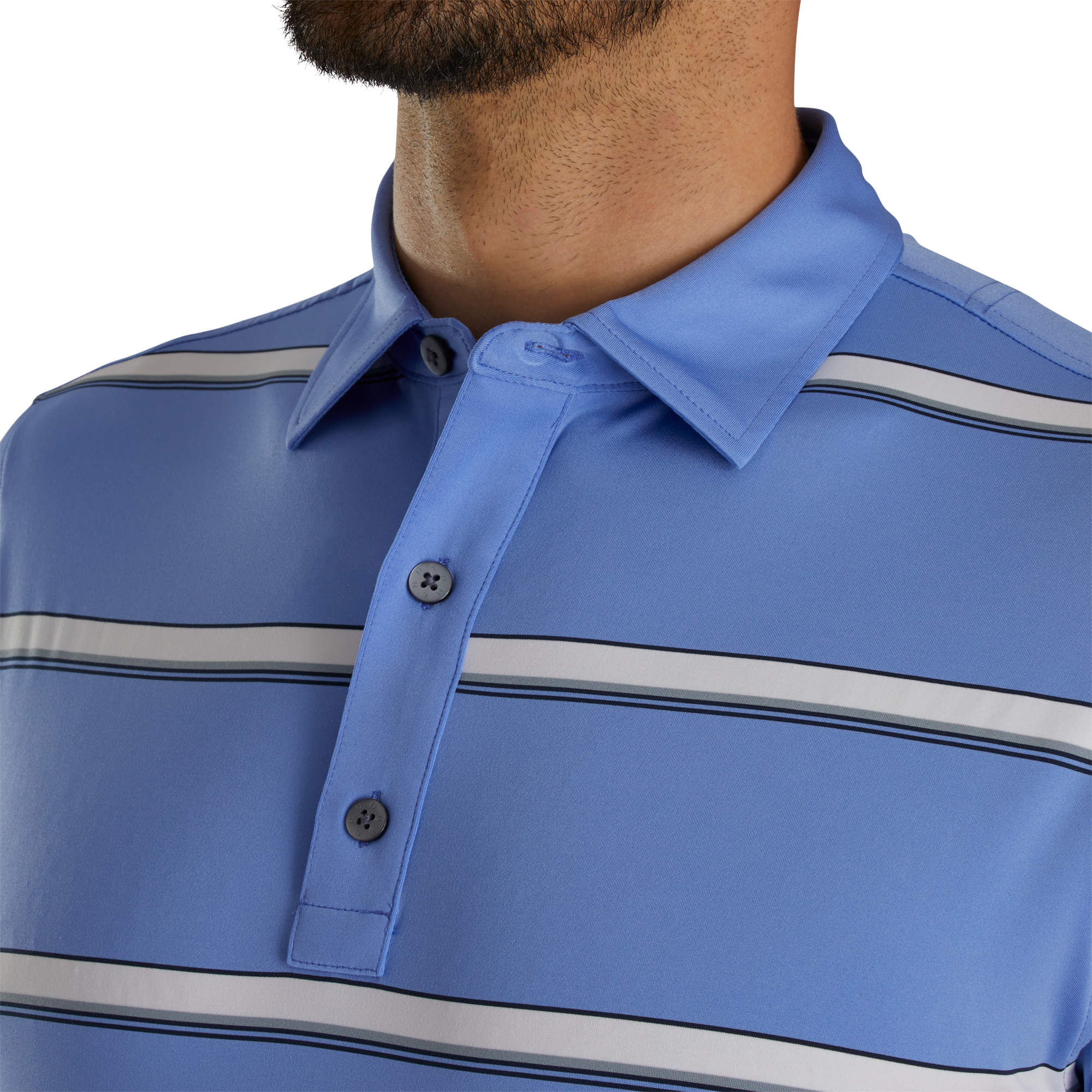 2023 U.S. Open Micro Feeder Stripe Men's Short Sleeve Golf Polo Shirt