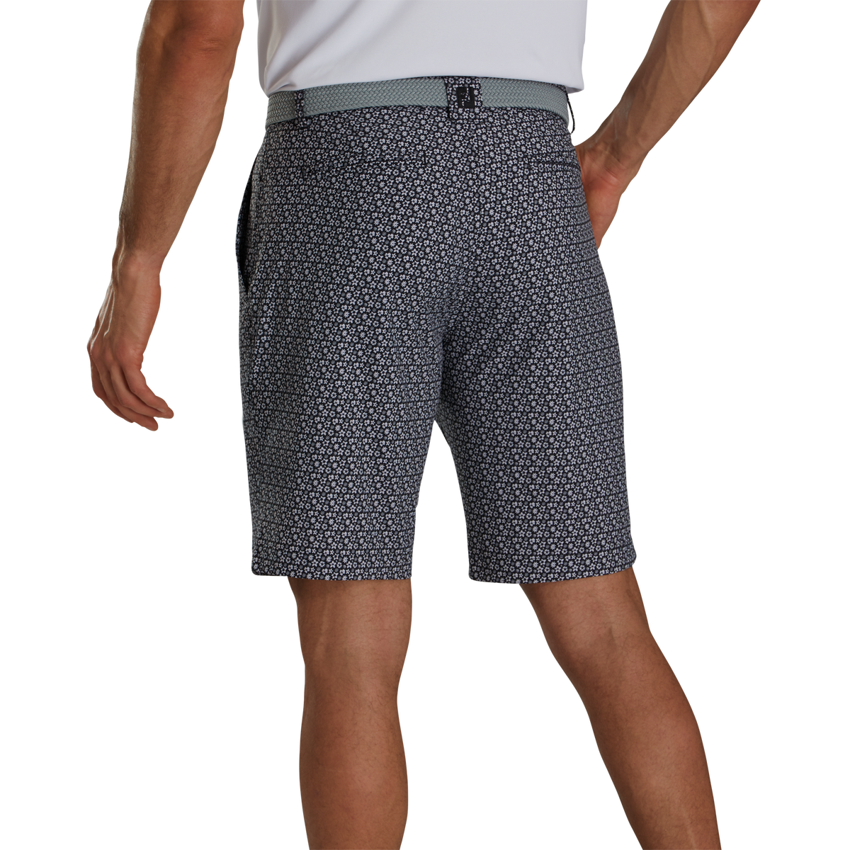 Micro-Floral Print Lightweight Men's 9" Golf Shorts