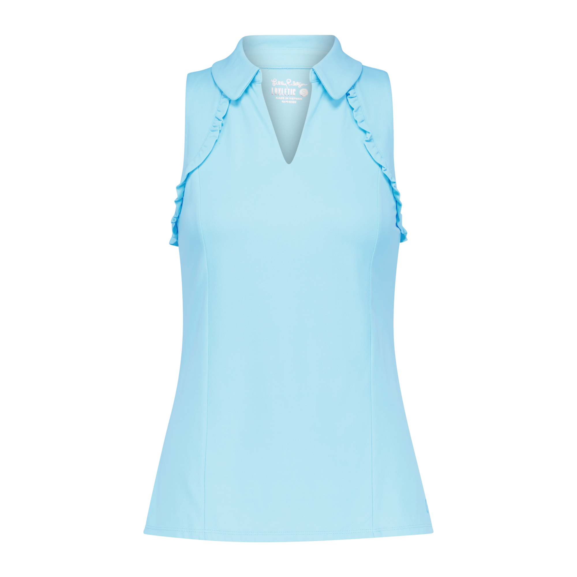 Martina Ruffled Women's Sleeveless Golf Polo Shirt