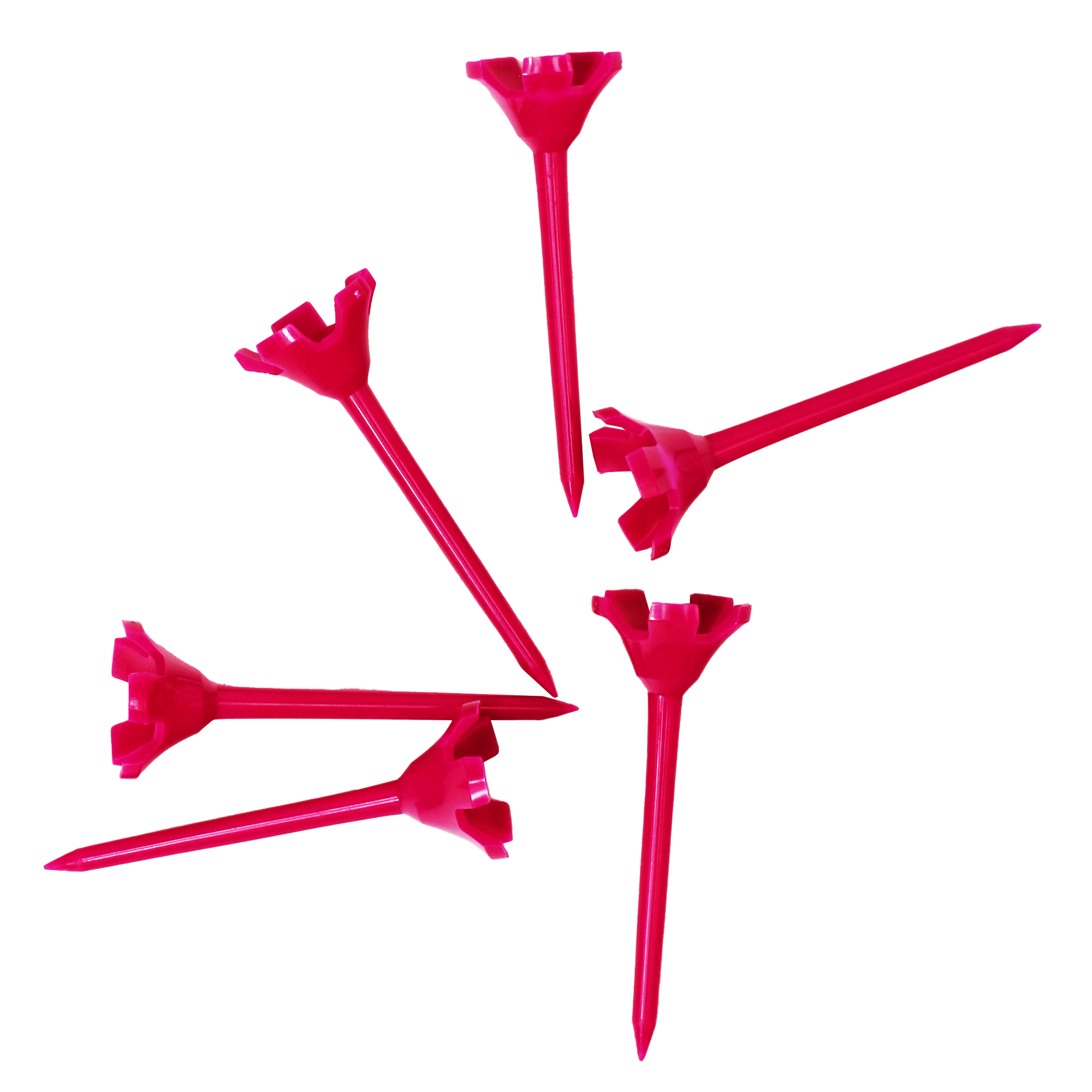 Hi-Ball Golf Tees 3-1/4" Solid Pink 6-Pack