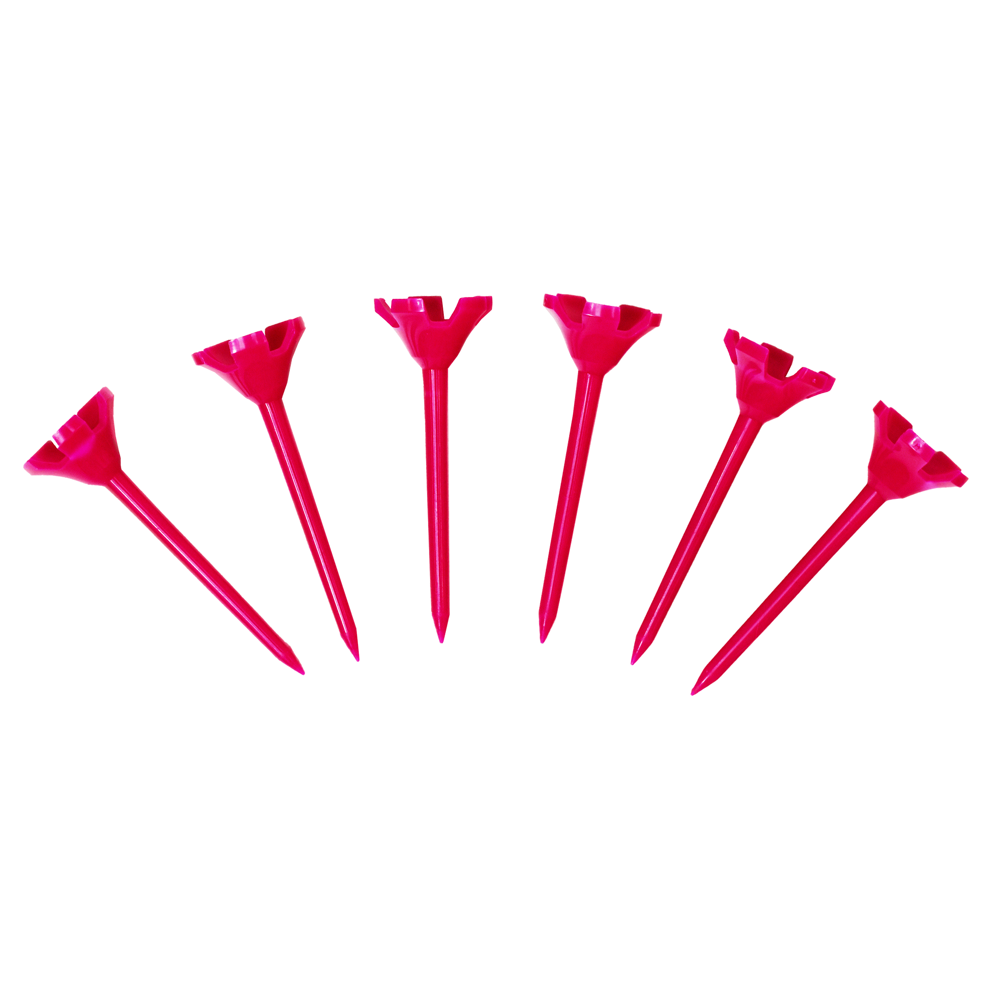 Hi-Ball Golf Tees 3-1/4" Solid Pink 6-Pack