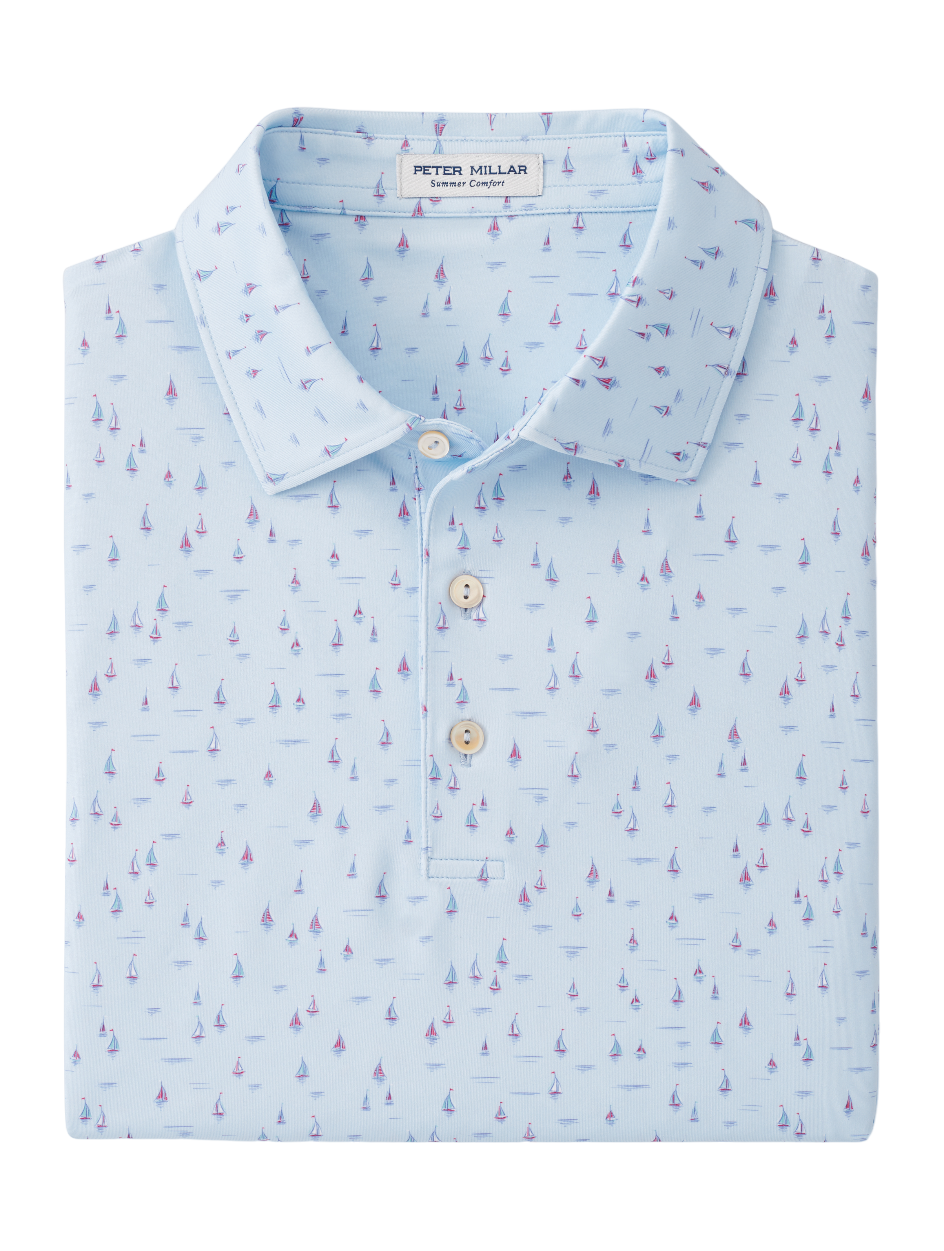 Sailing Away Performance Men's Short Sleeve Golf Polo Shirt