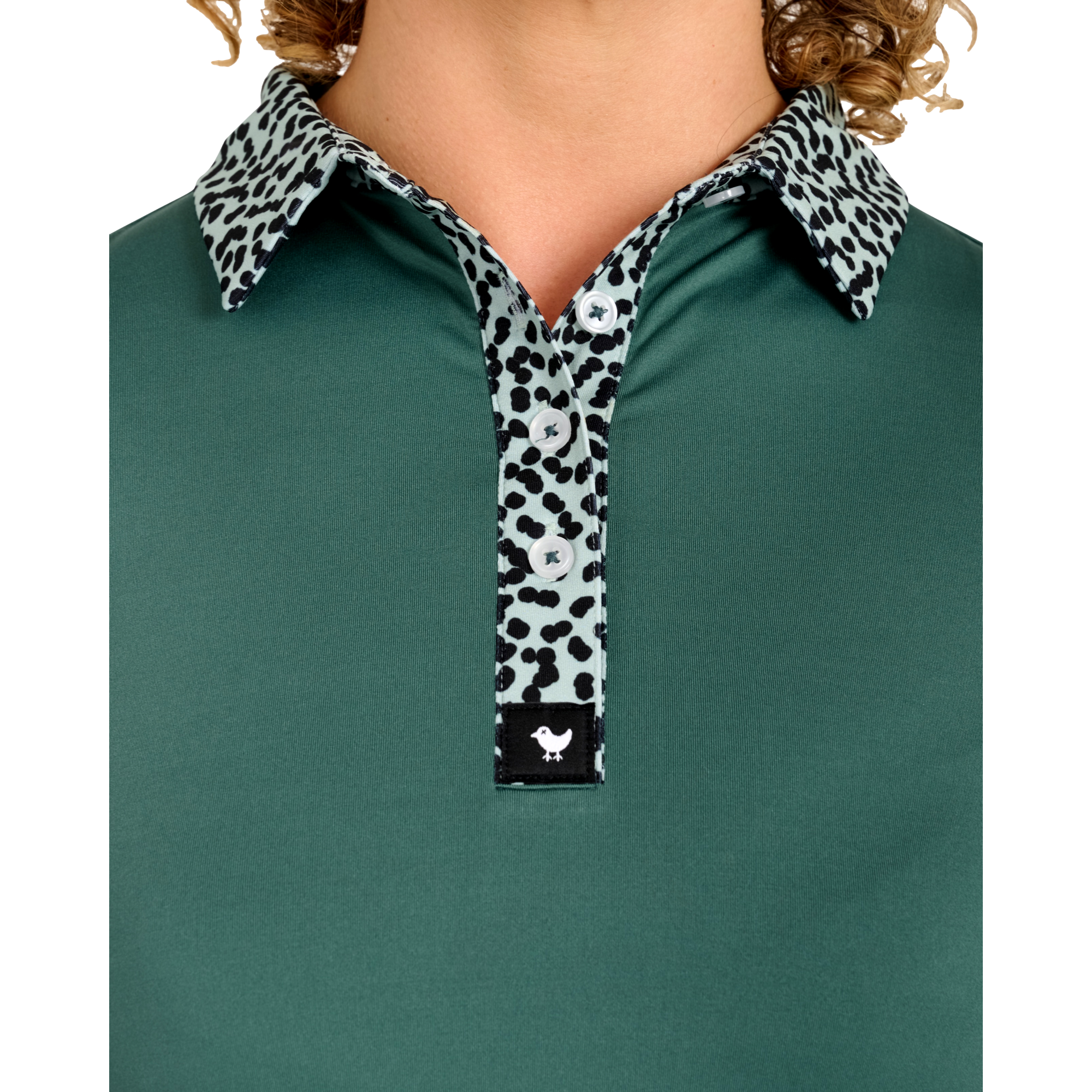 Mint Chip Placket Short Sleeve Polo Shirt