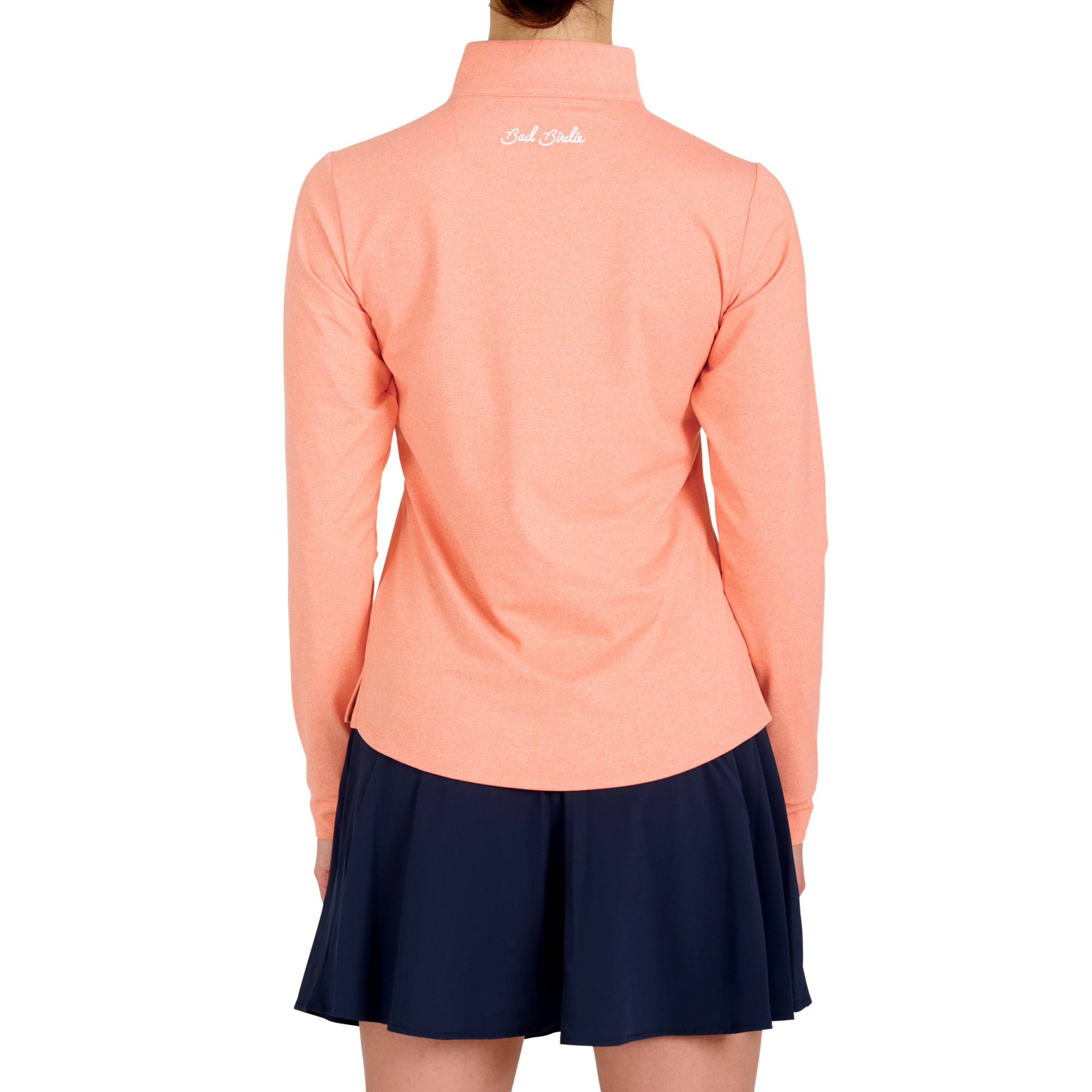 Orange Heather Quarter Zip Pull Over