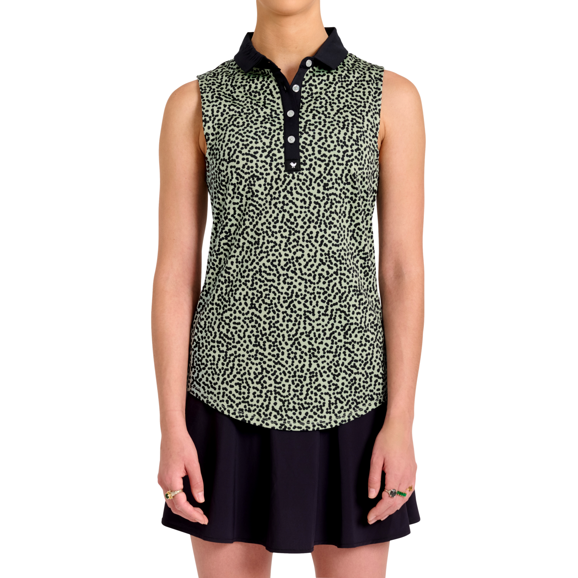 Mint Chip Sleeveless Polo Shirt